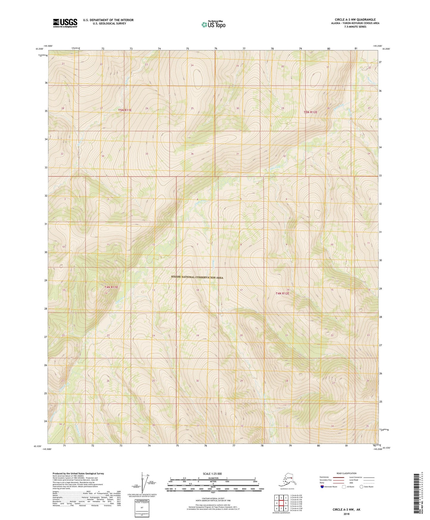 Circle A-3 NW Alaska US Topo Map Image