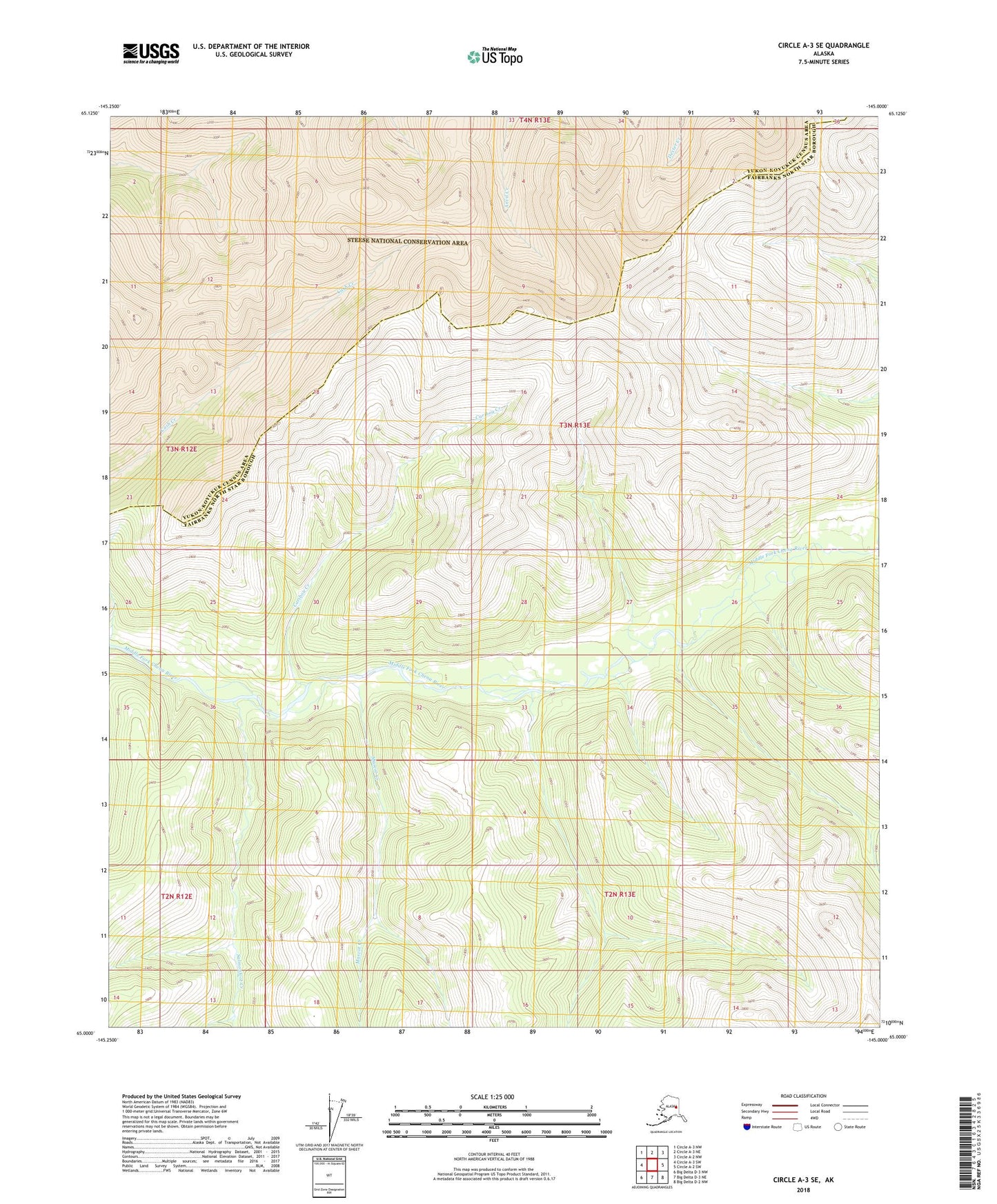 Circle A-3 SE Alaska US Topo Map Image