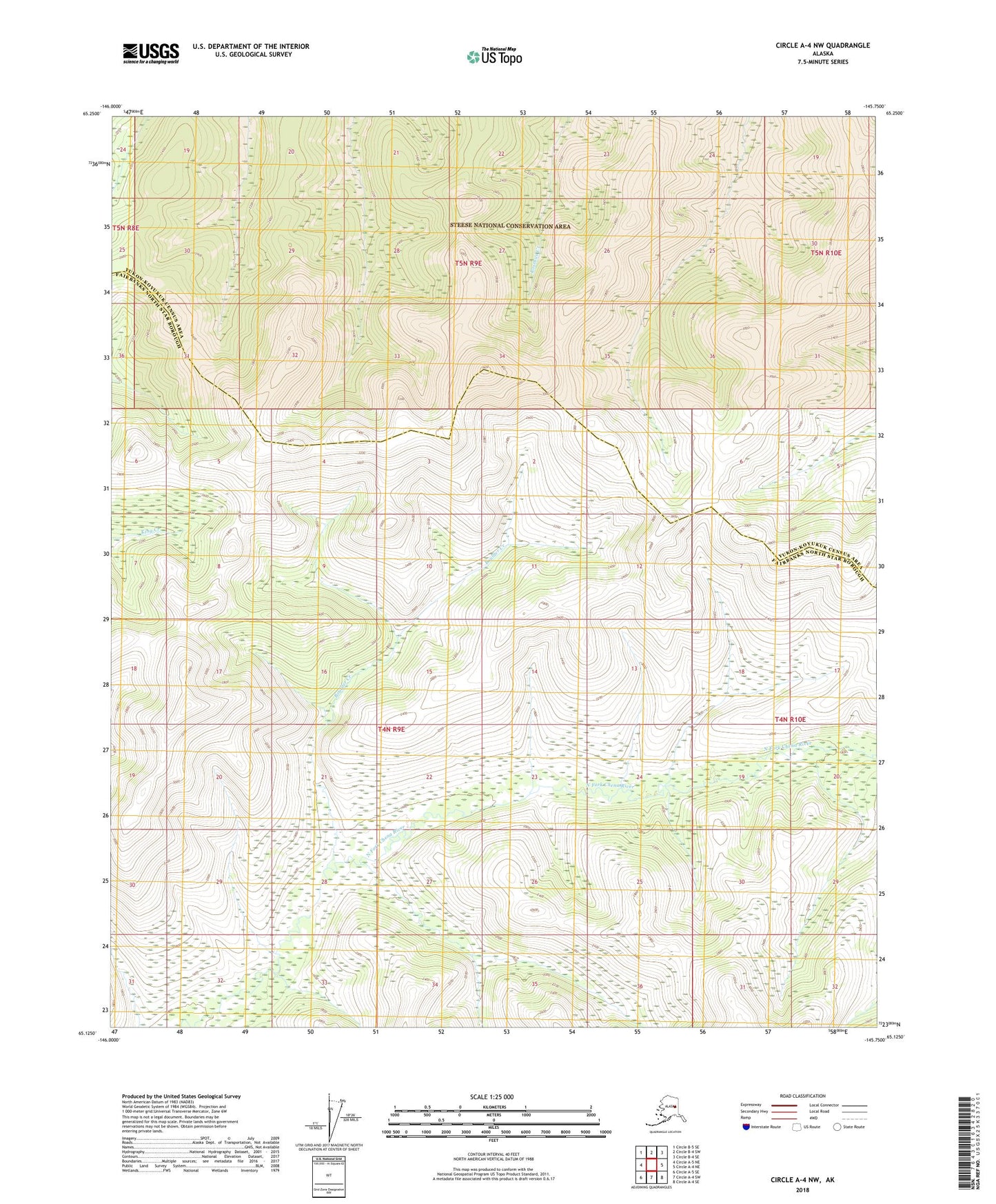 Circle A-4 NW Alaska US Topo Map Image