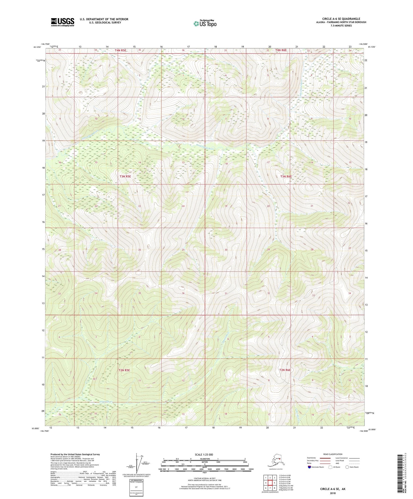 Circle A-6 SE Alaska US Topo Map Image