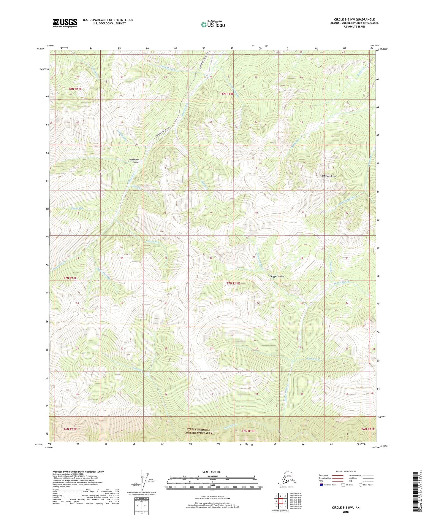Circle B-2 NW Alaska US Topo Map Image