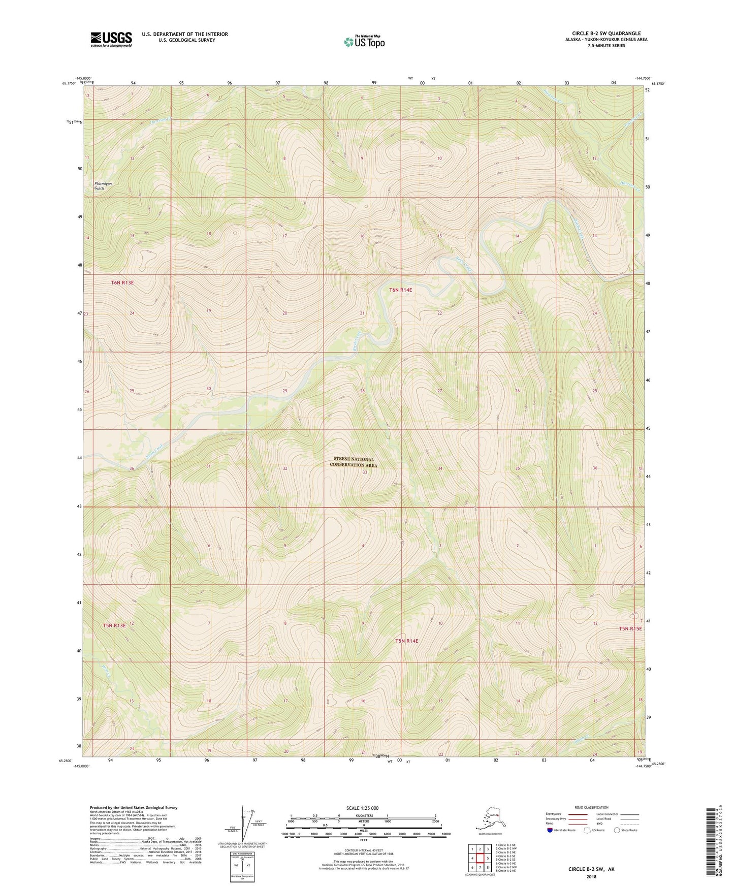 Circle B-2 SW Alaska US Topo Map Image