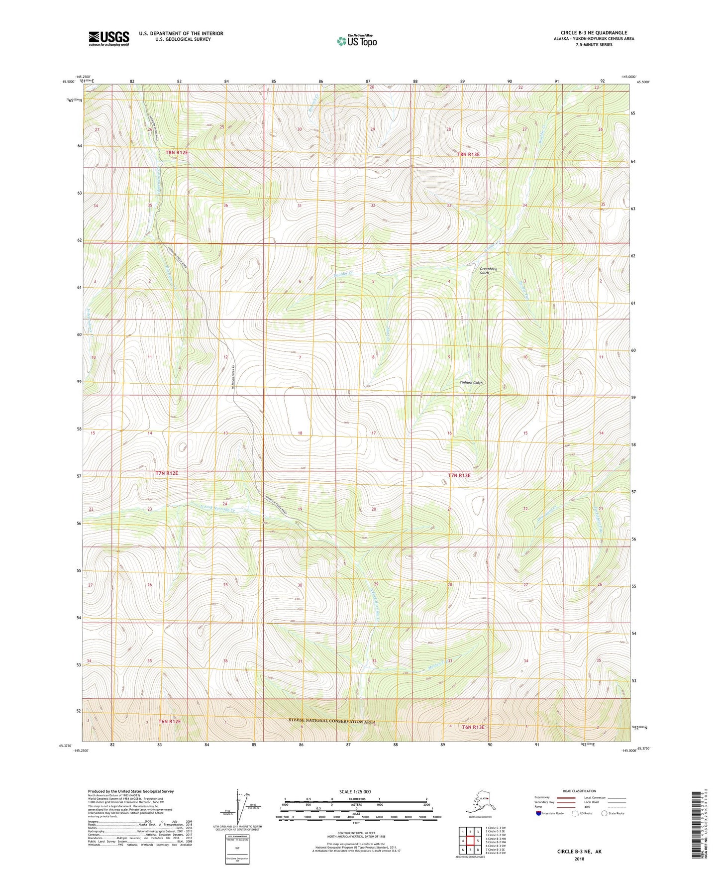Circle B-3 NE Alaska US Topo Map Image