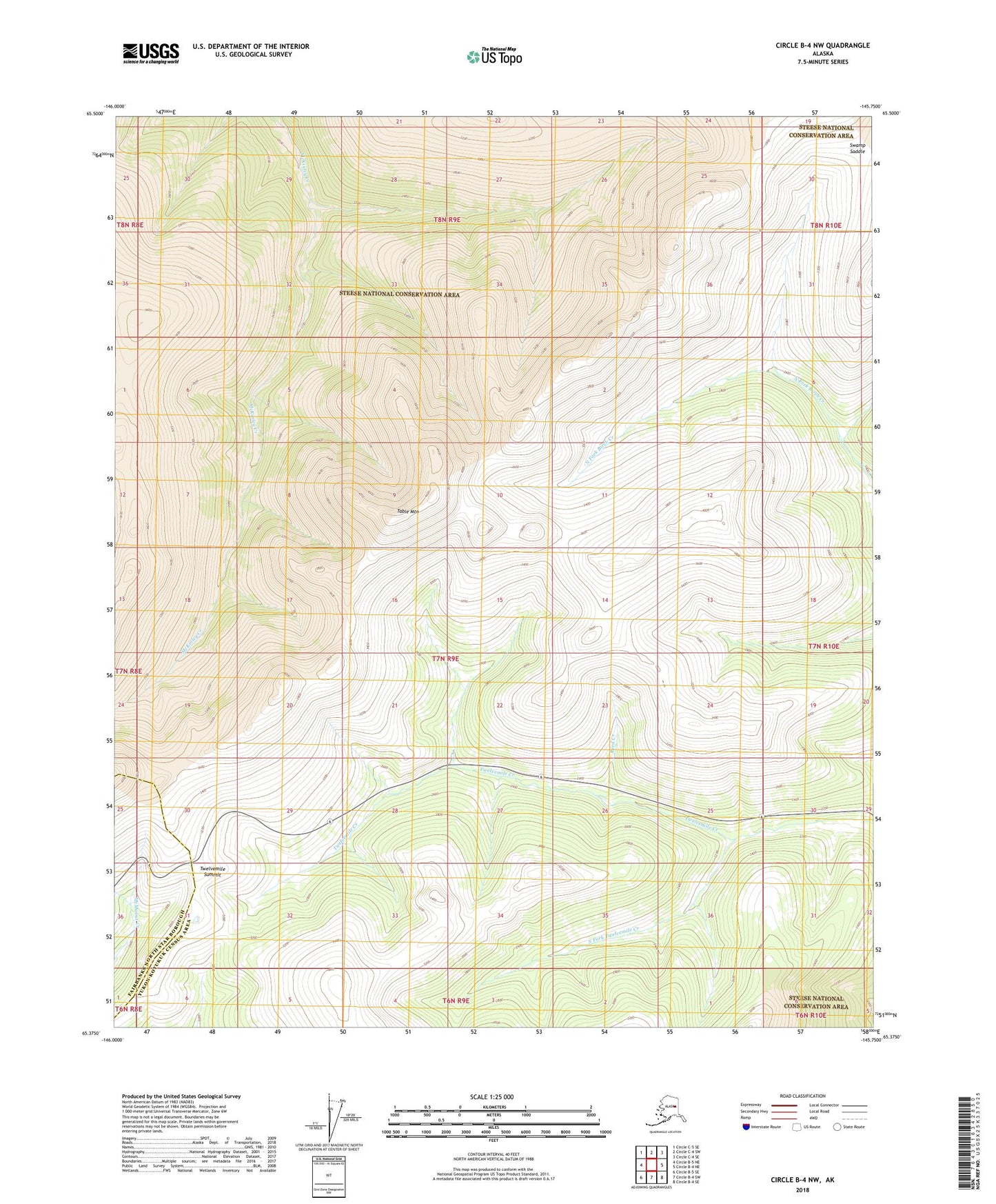 Circle B-4 NW Alaska US Topo Map Image