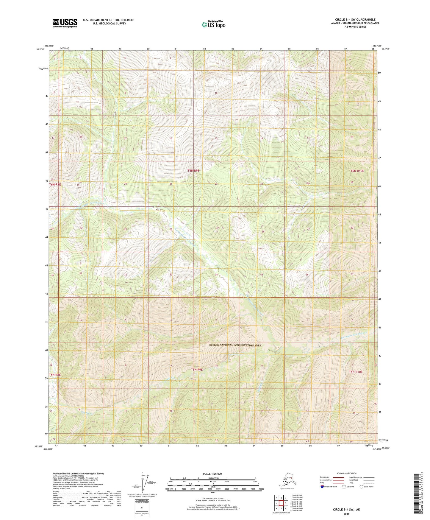 Circle B-4 SW Alaska US Topo Map Image