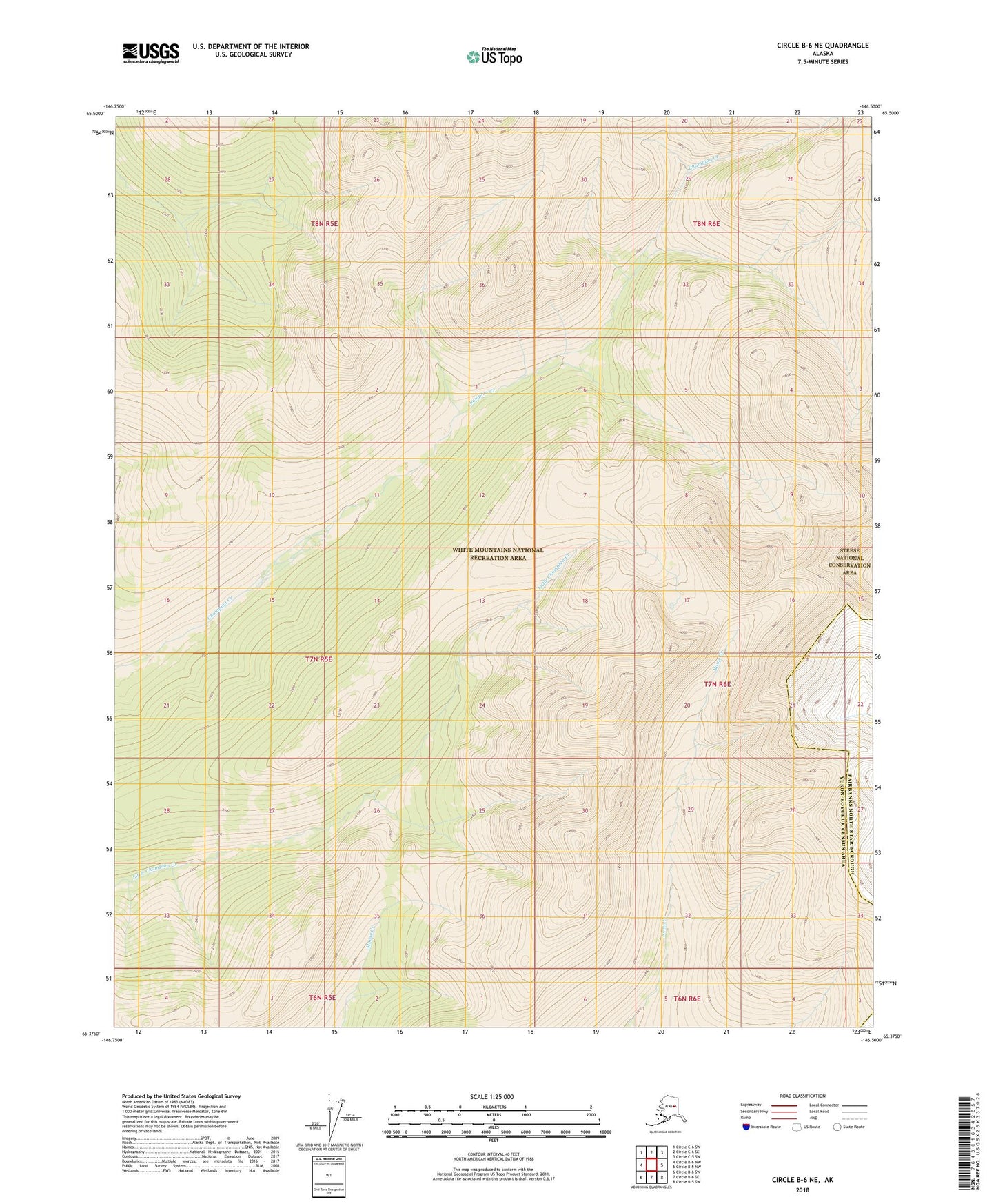 Circle B-6 NE Alaska US Topo Map Image