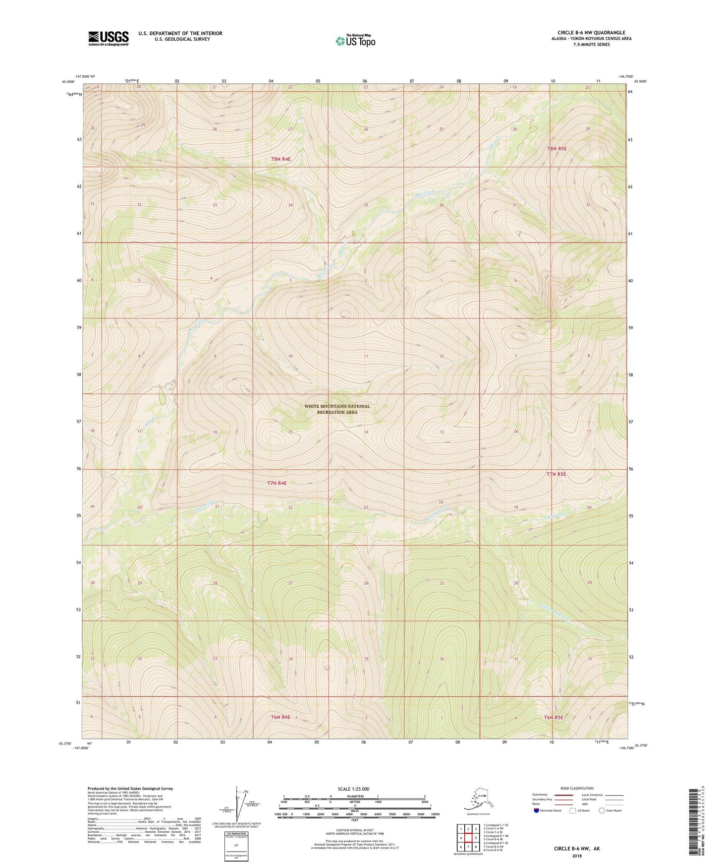 Circle B-6 NW Alaska US Topo Map Image