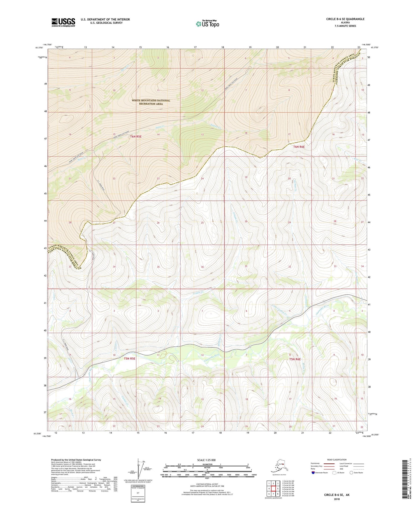 Circle B-6 SE Alaska US Topo Map Image
