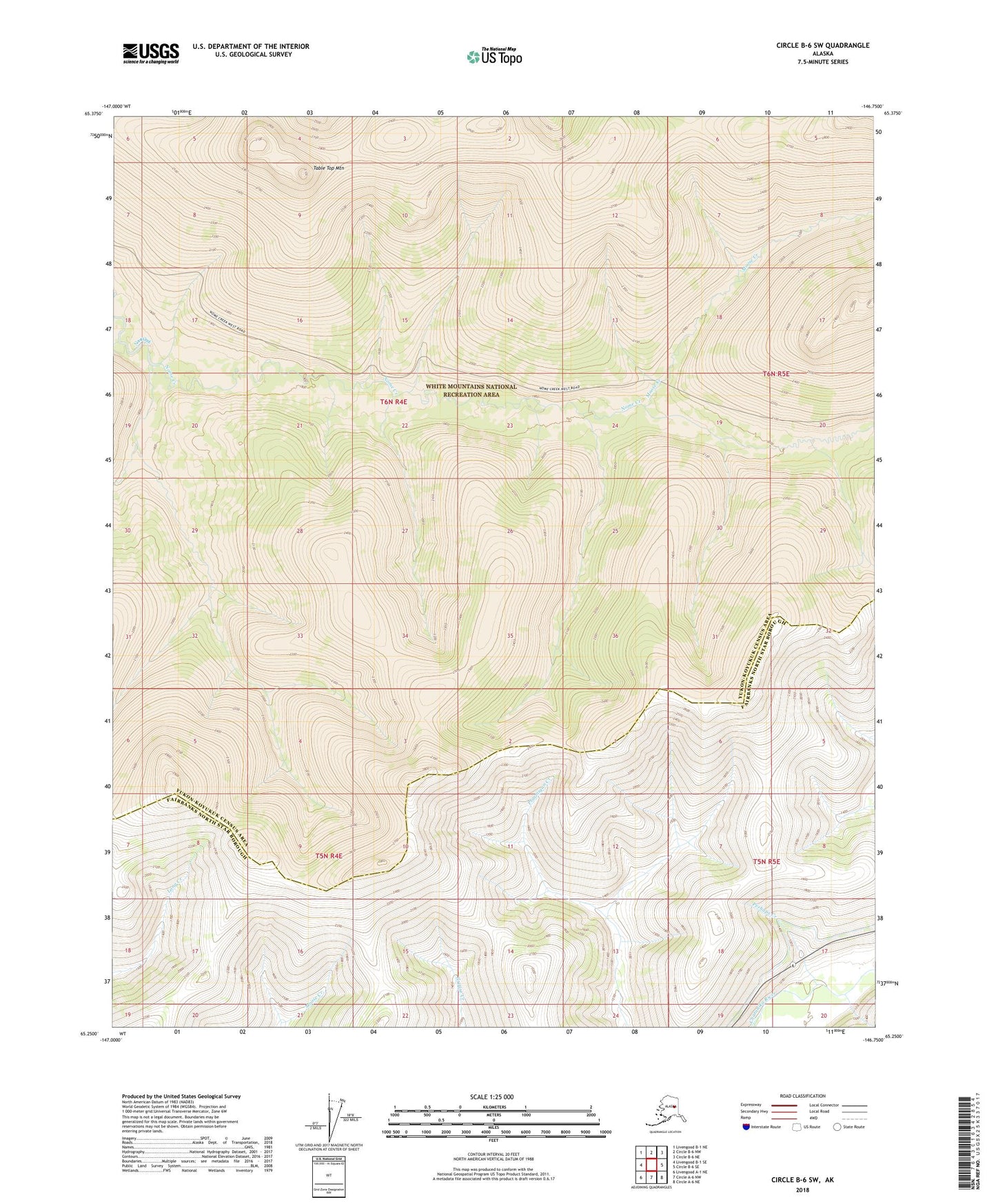 Circle B-6 SW Alaska US Topo Map Image