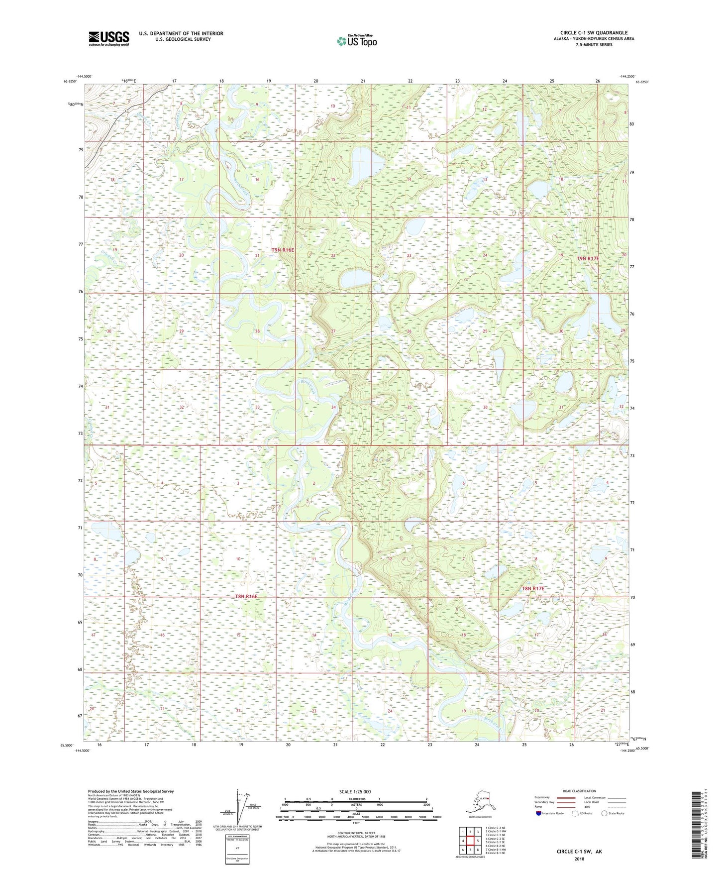 Circle C-1 SW Alaska US Topo Map Image