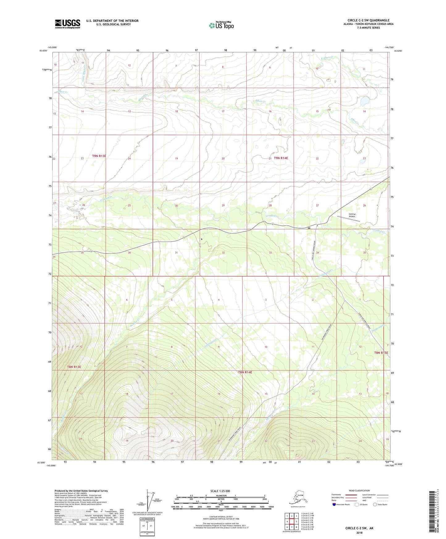 Circle C-2 SW Alaska US Topo Map Image
