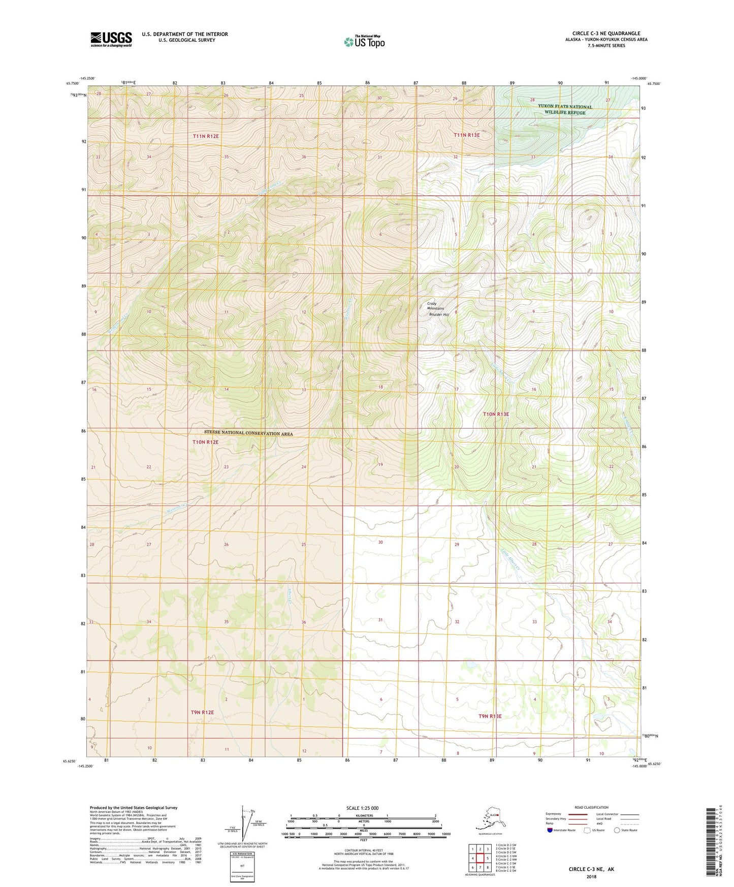 Circle C-3 NE Alaska US Topo Map Image