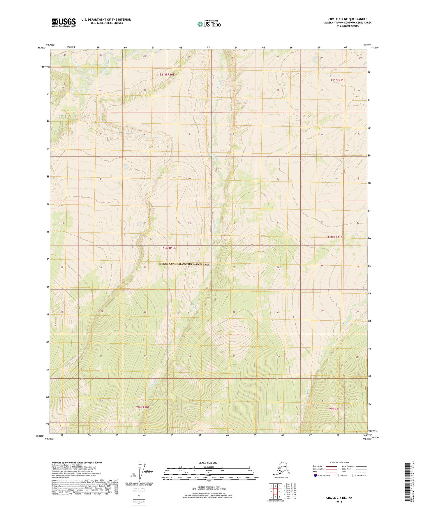 Circle C-4 NE Alaska US Topo Map Image
