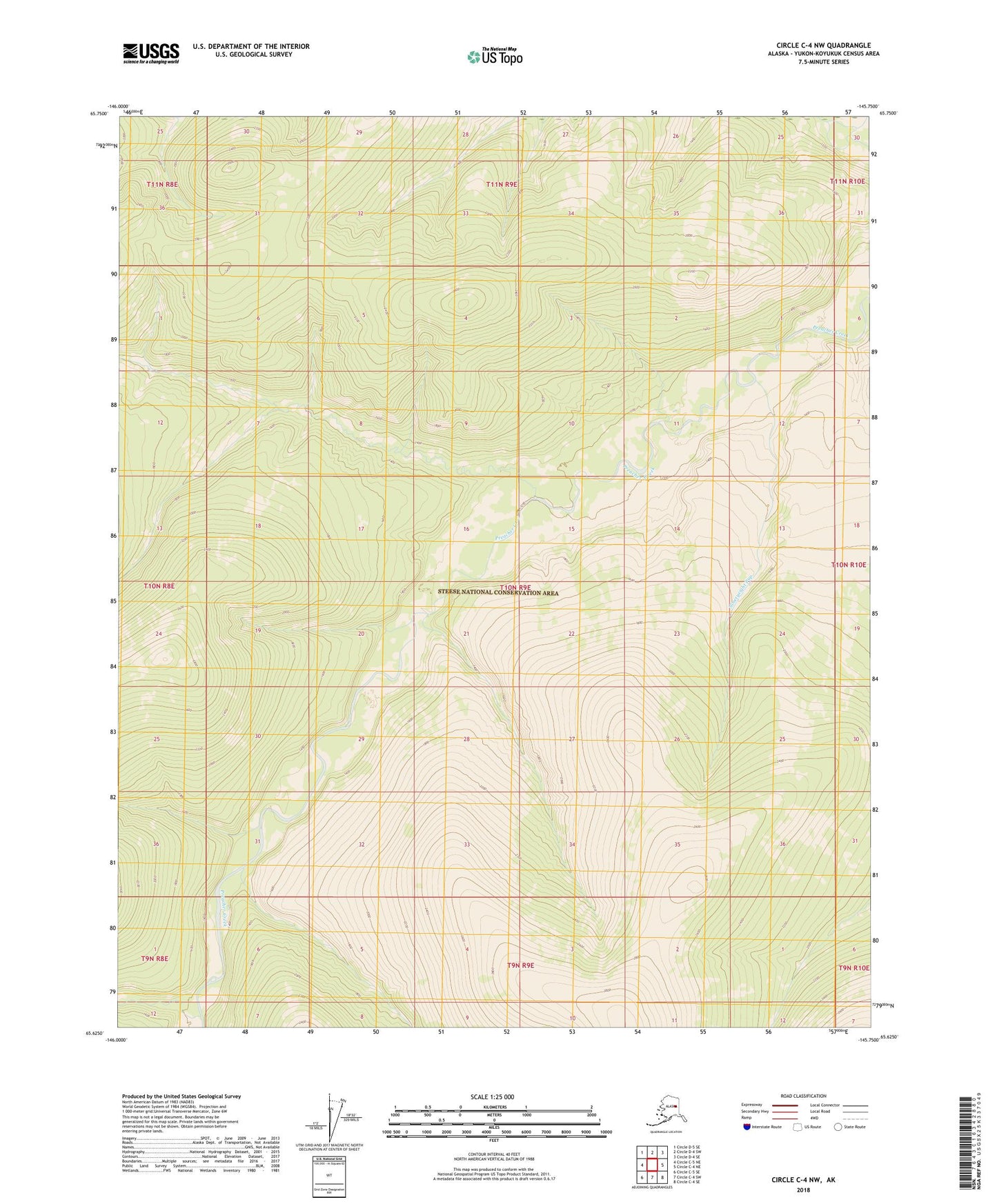 Circle C-4 NW Alaska US Topo Map Image