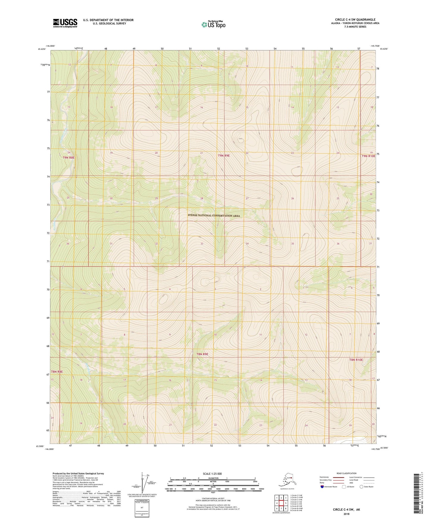 Circle C-4 SW Alaska US Topo Map Image