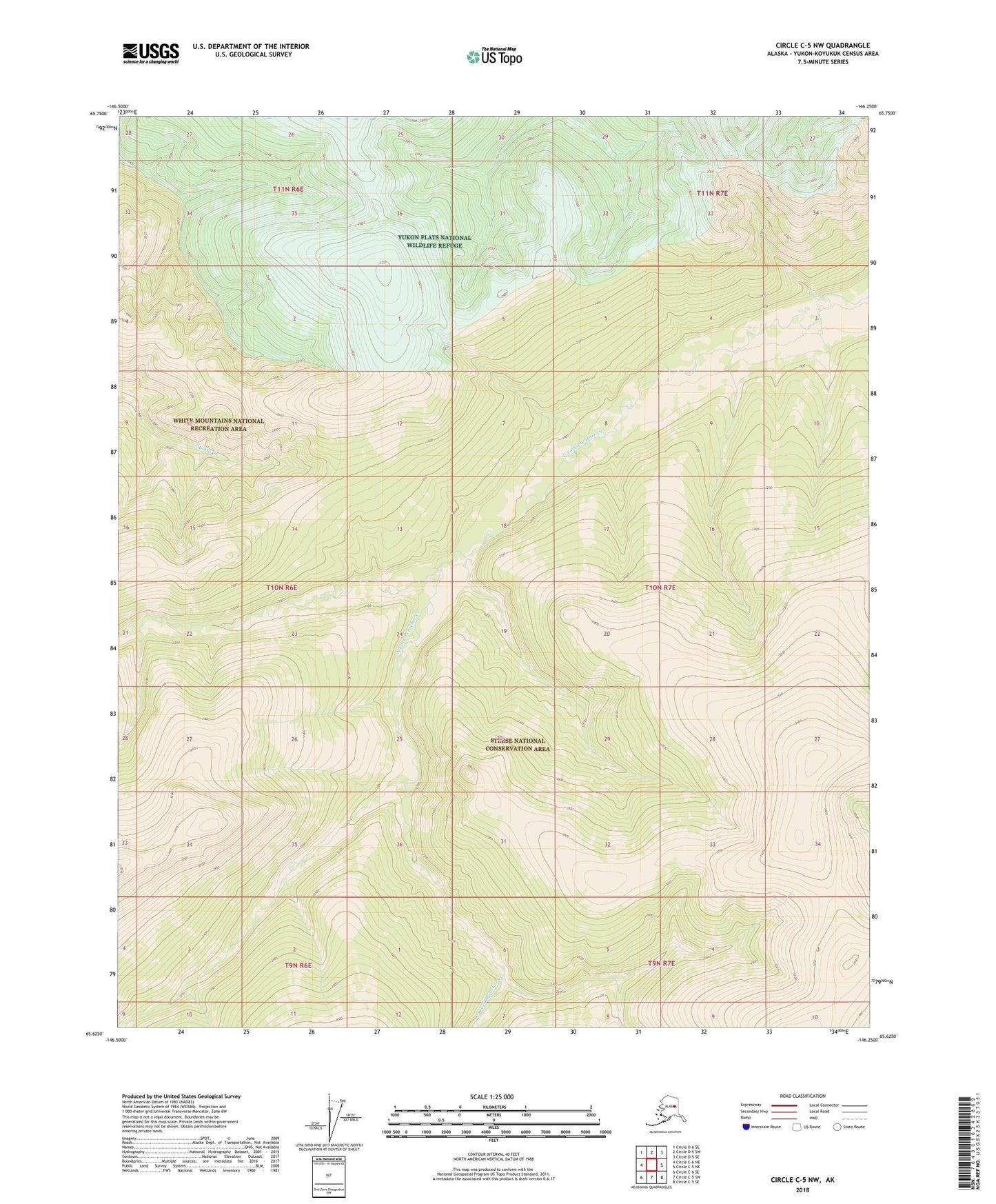 Circle C-5 NW Alaska US Topo Map Image