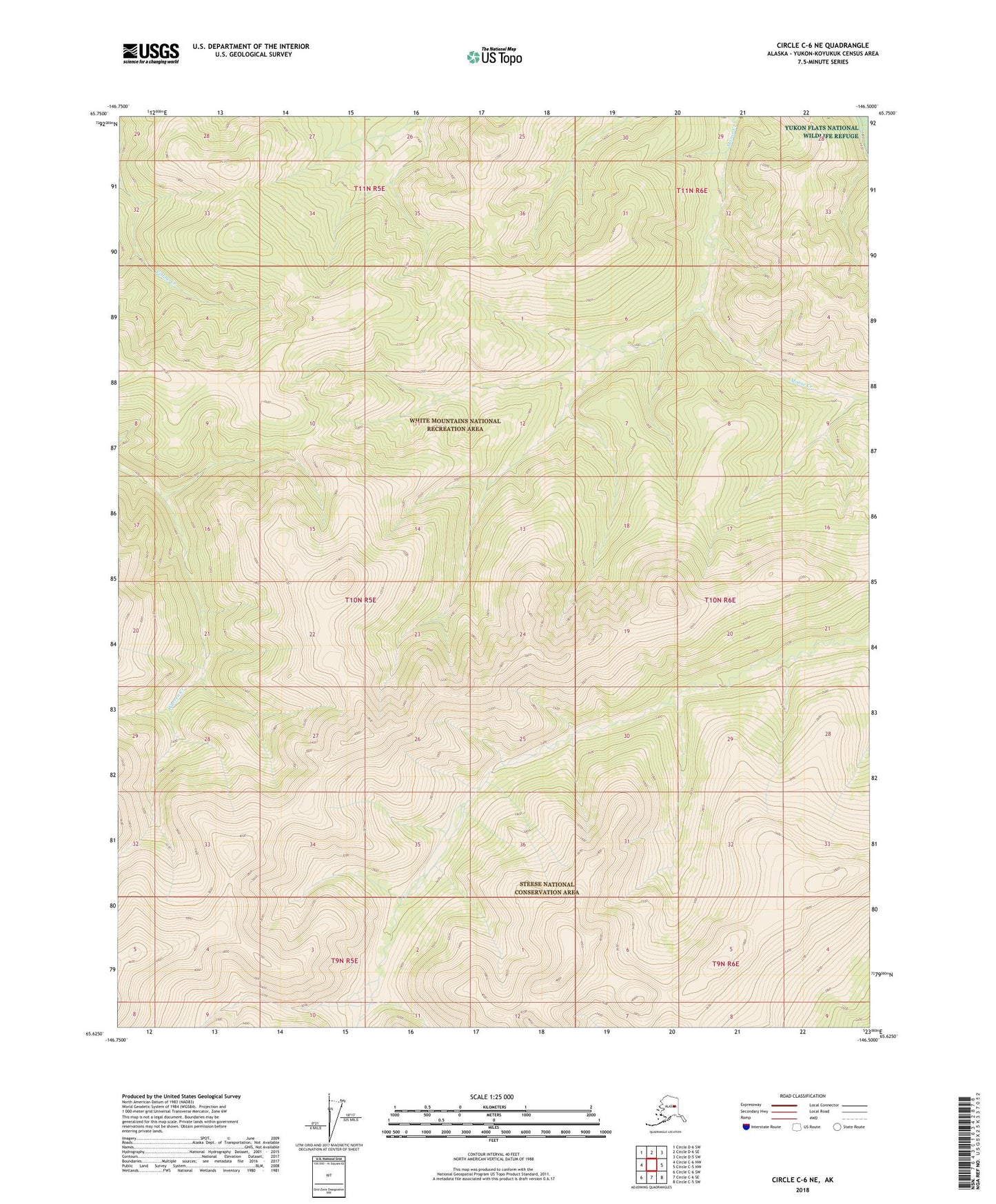 Circle C-6 NE Alaska US Topo Map Image