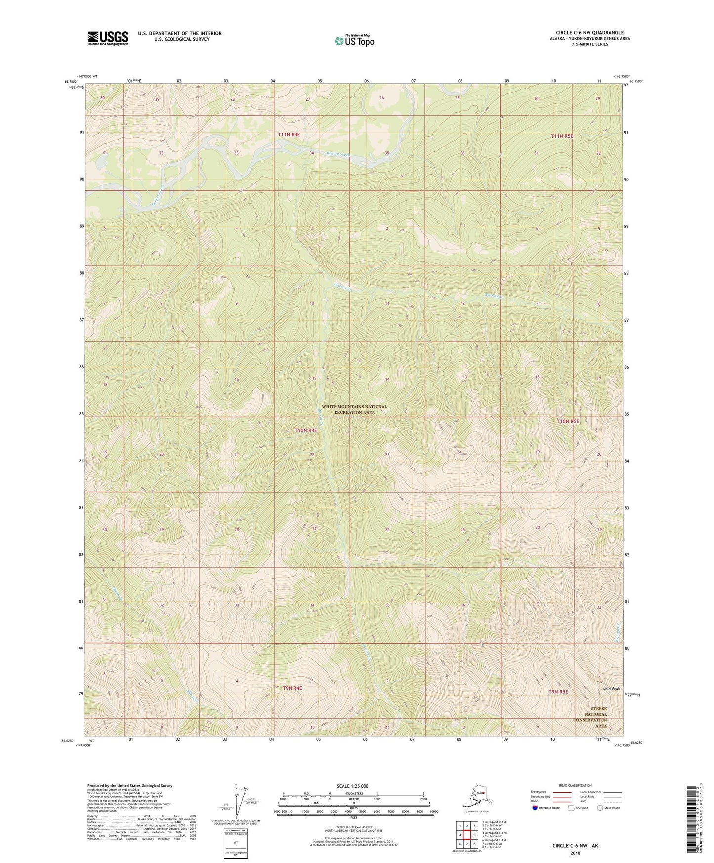 Circle C-6 NW Alaska US Topo Map Image