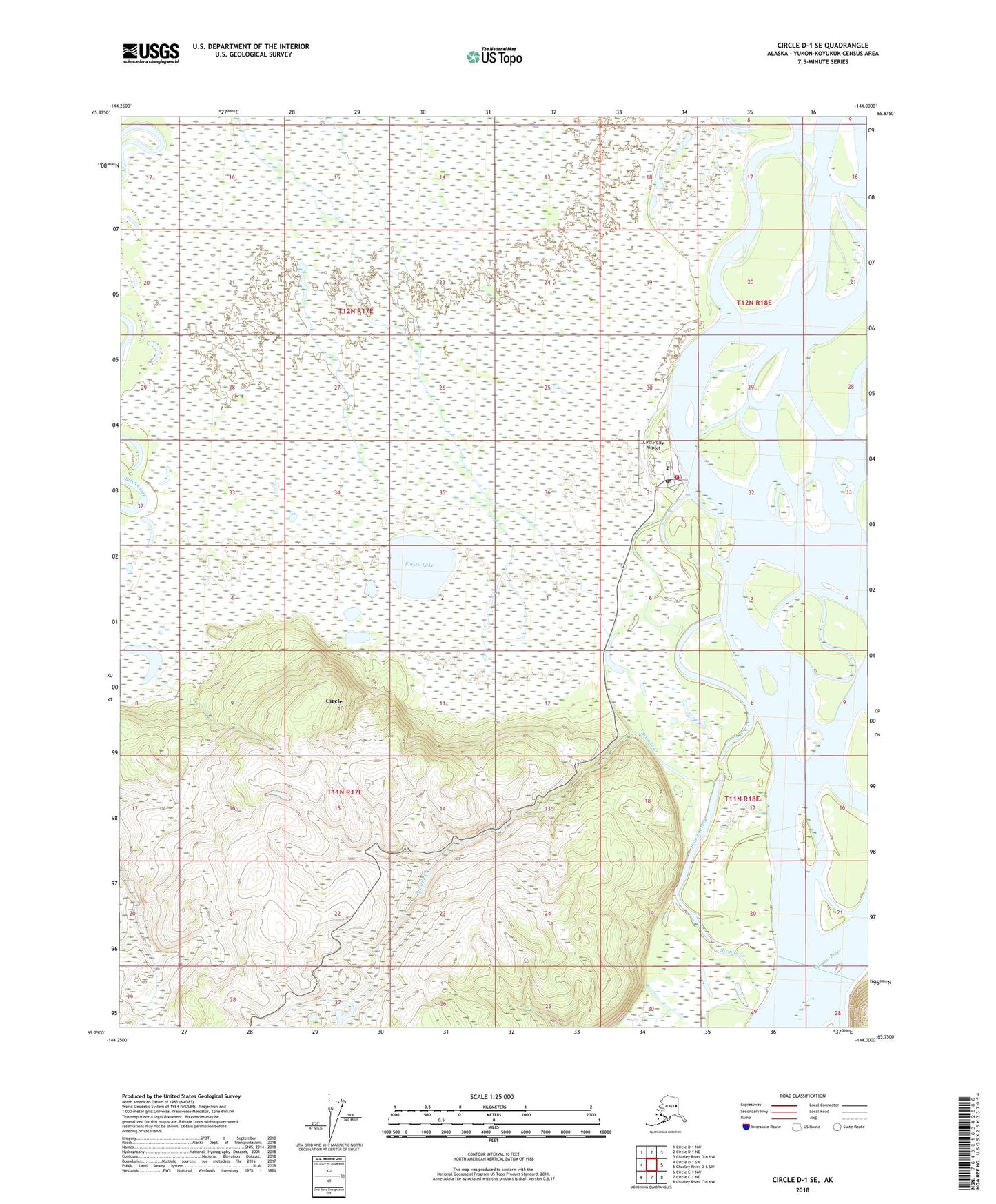 Circle D-1 SE Alaska US Topo Map Image