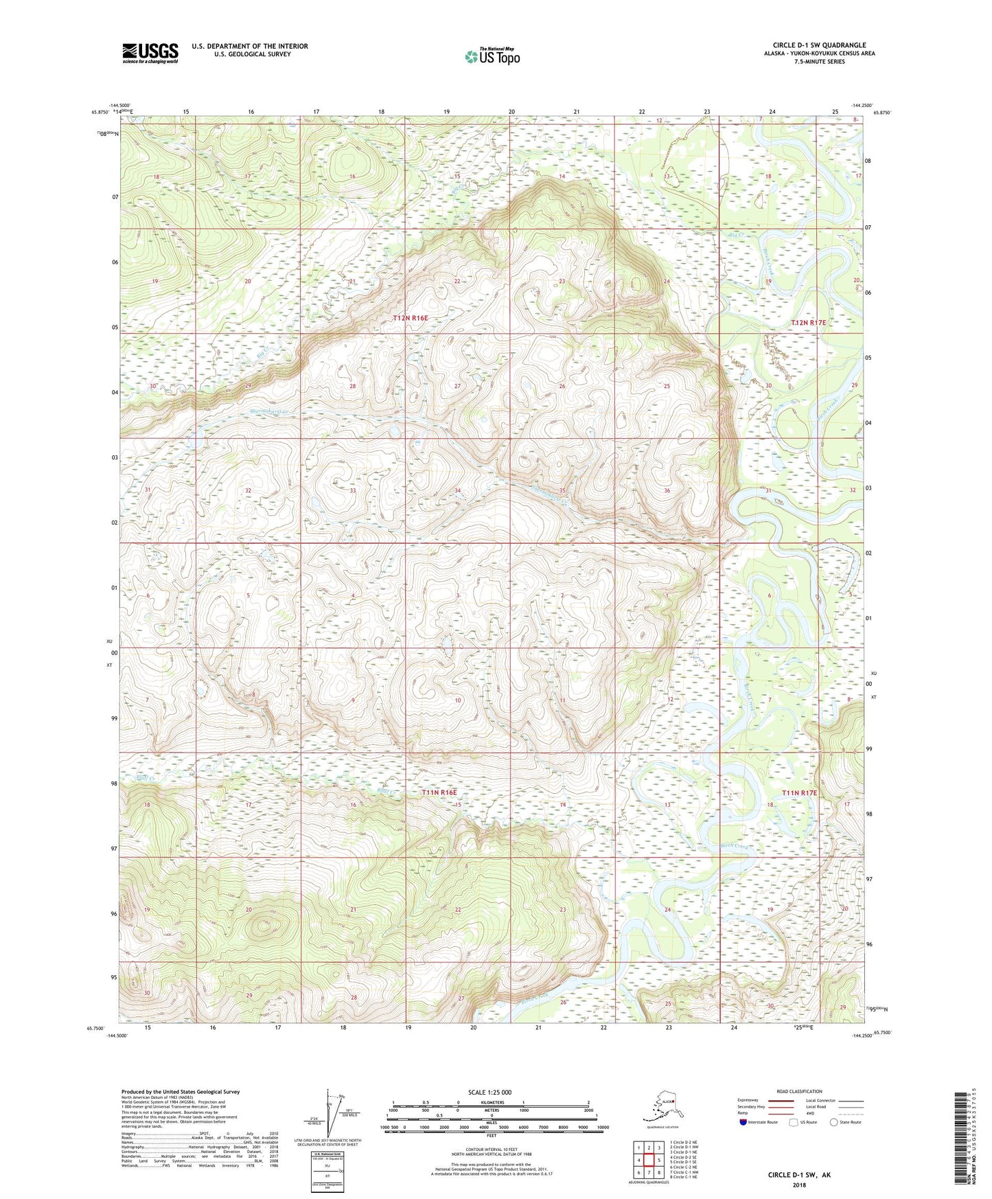 Circle D-1 SW Alaska US Topo Map Image