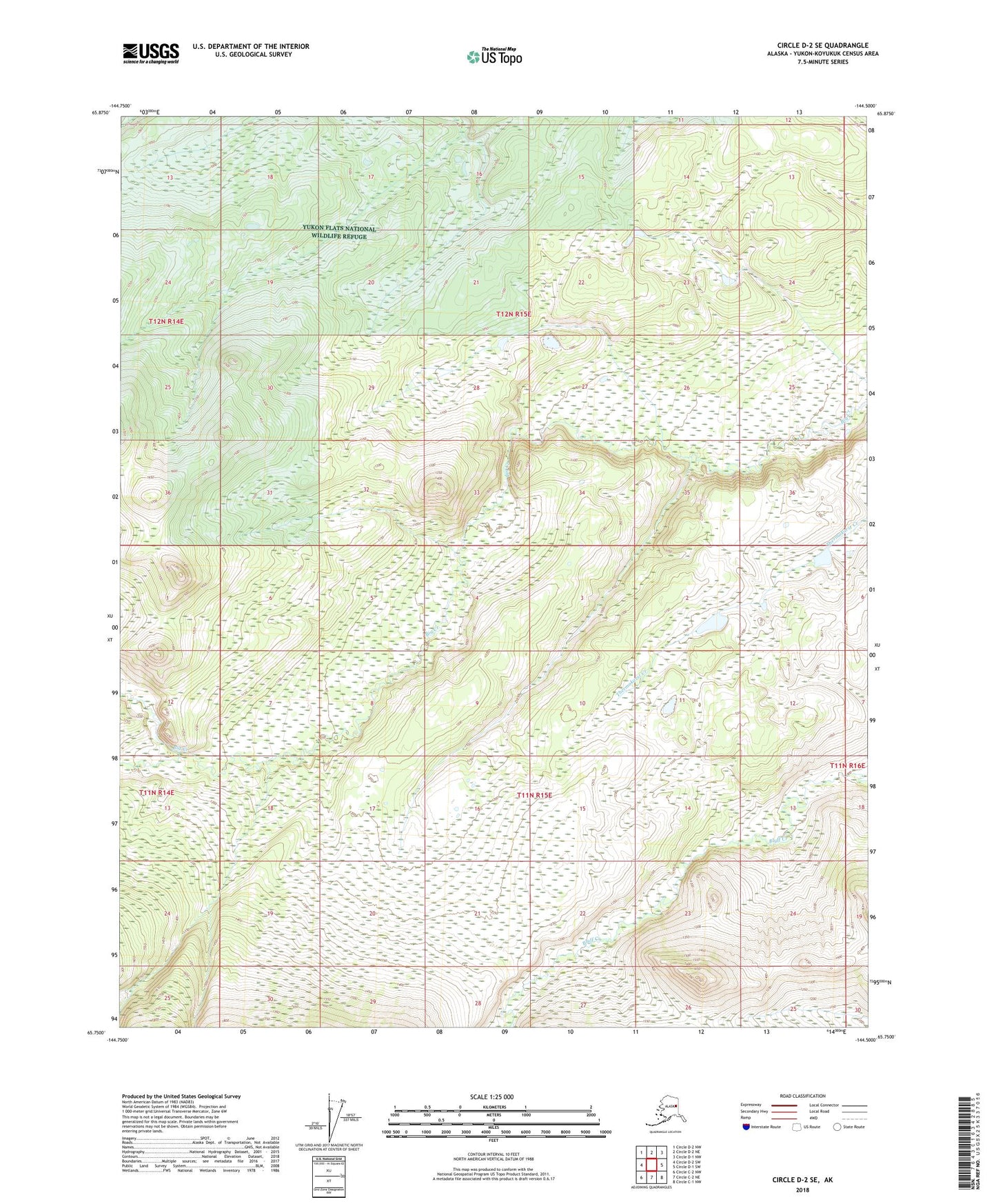 Circle D-2 SE Alaska US Topo Map Image