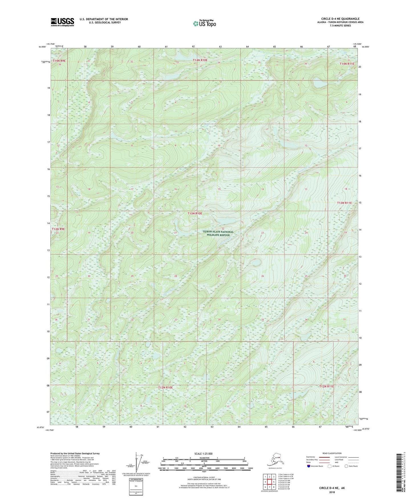 Circle D-4 NE Alaska US Topo Map Image