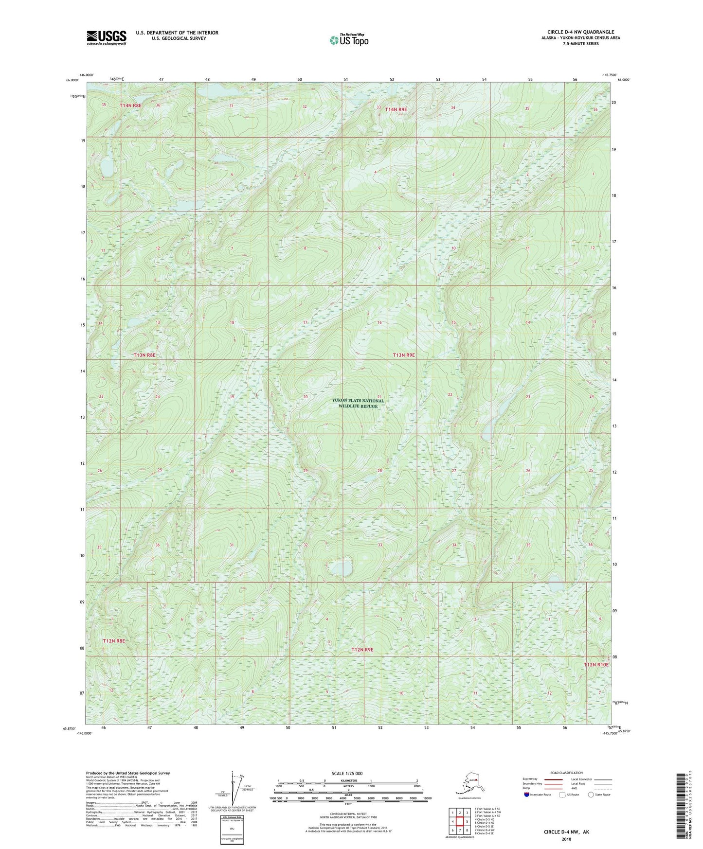 Circle D-4 NW Alaska US Topo Map Image