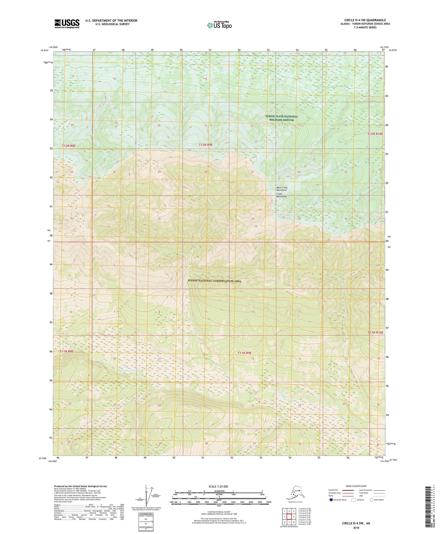 Circle D-4 SW Alaska US Topo Map Image