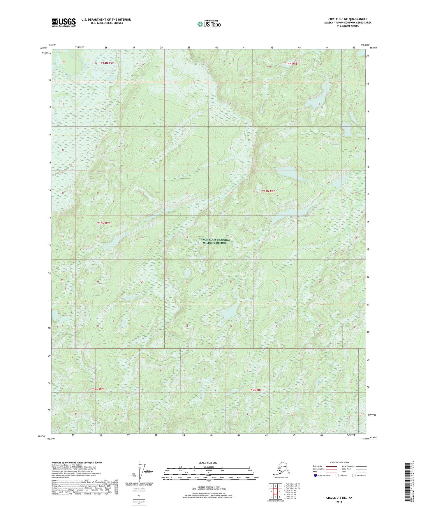 Circle D-5 NE Alaska US Topo Map Image