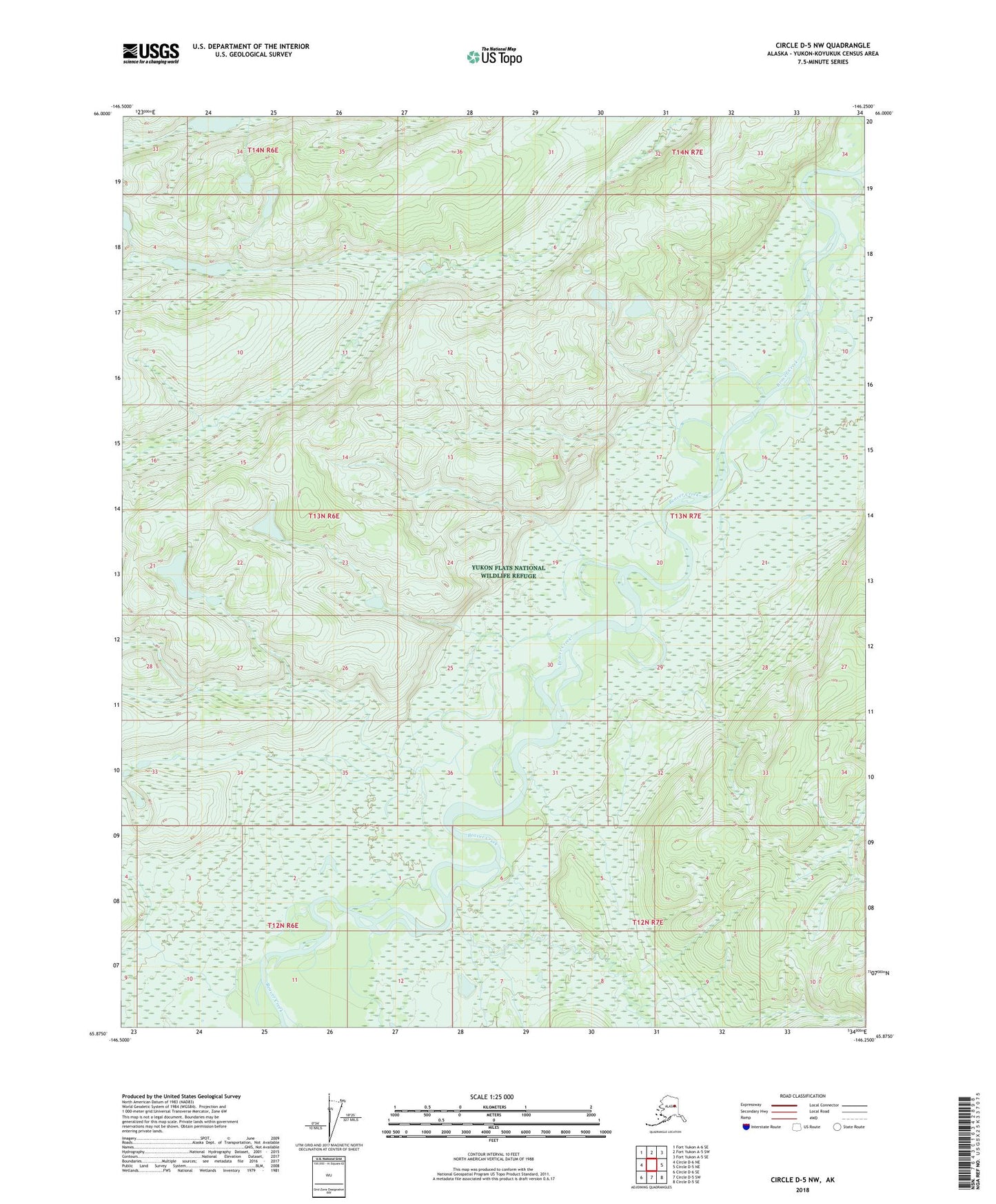 Circle D-5 NW Alaska US Topo Map Image