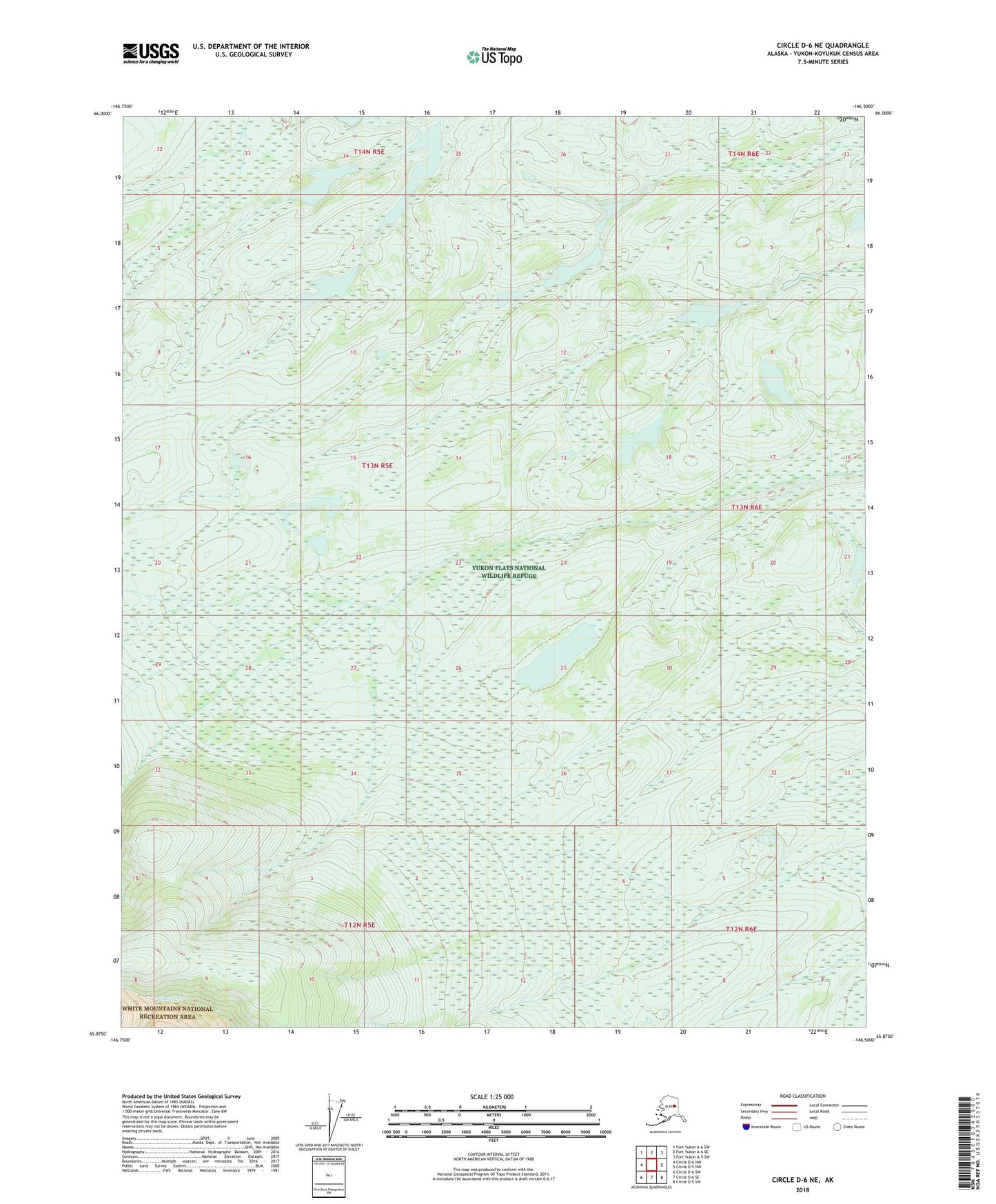 Circle D-6 NE Alaska US Topo Map Image