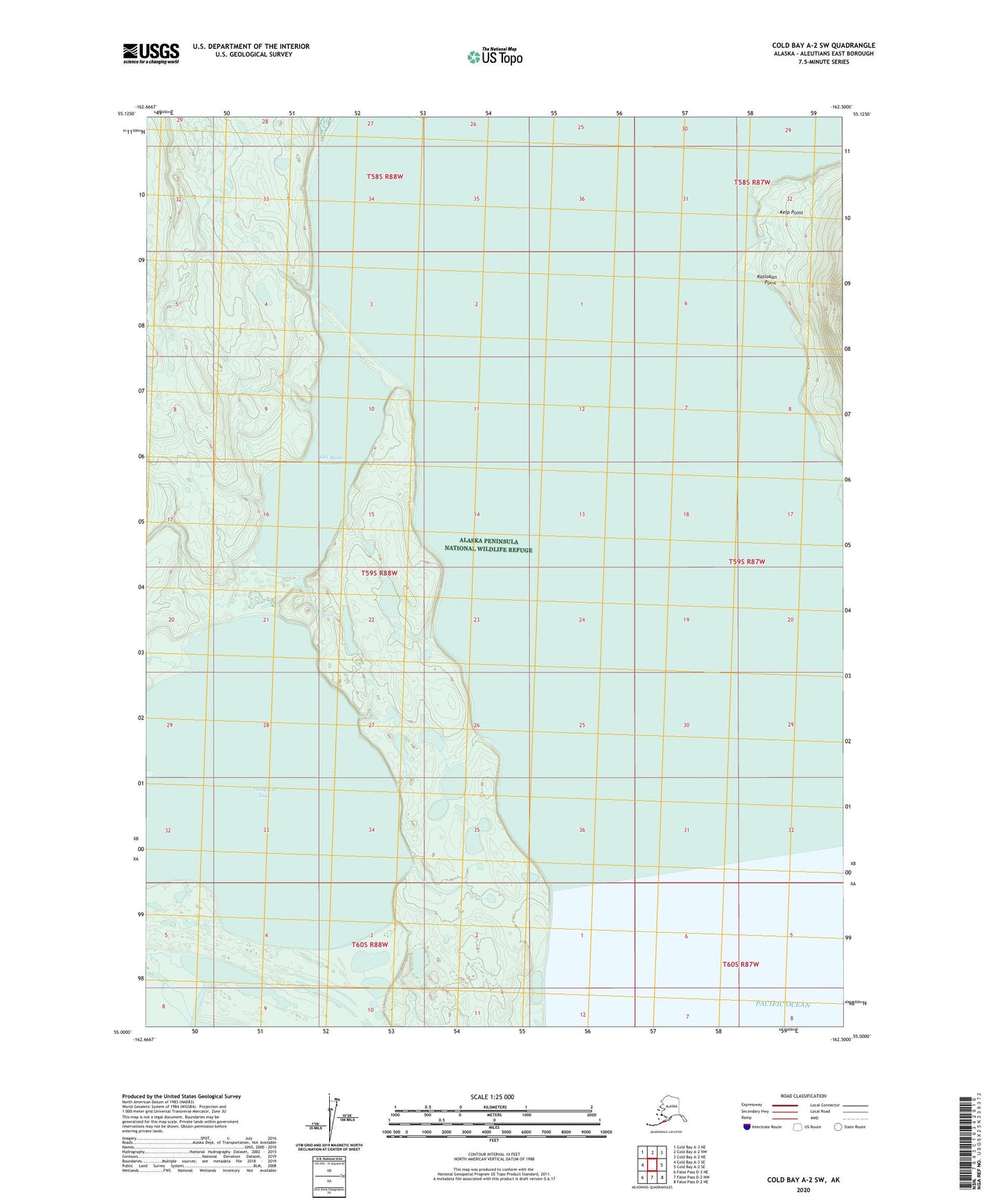 Cold Bay A-2 SW Alaska US Topo Map Image