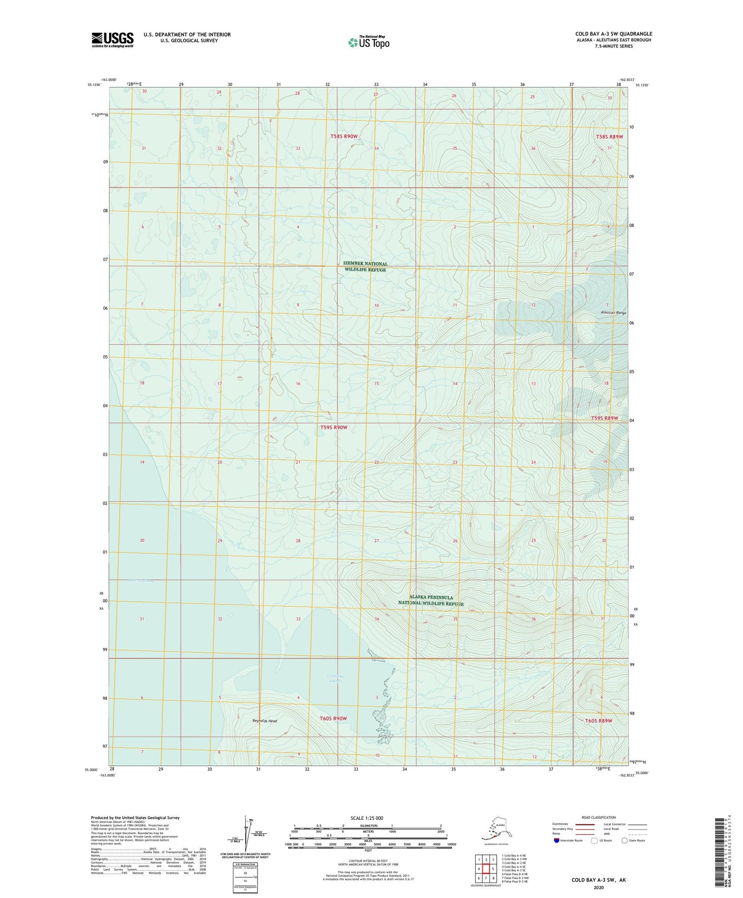 Cold Bay A-3 SW Alaska US Topo Map Image