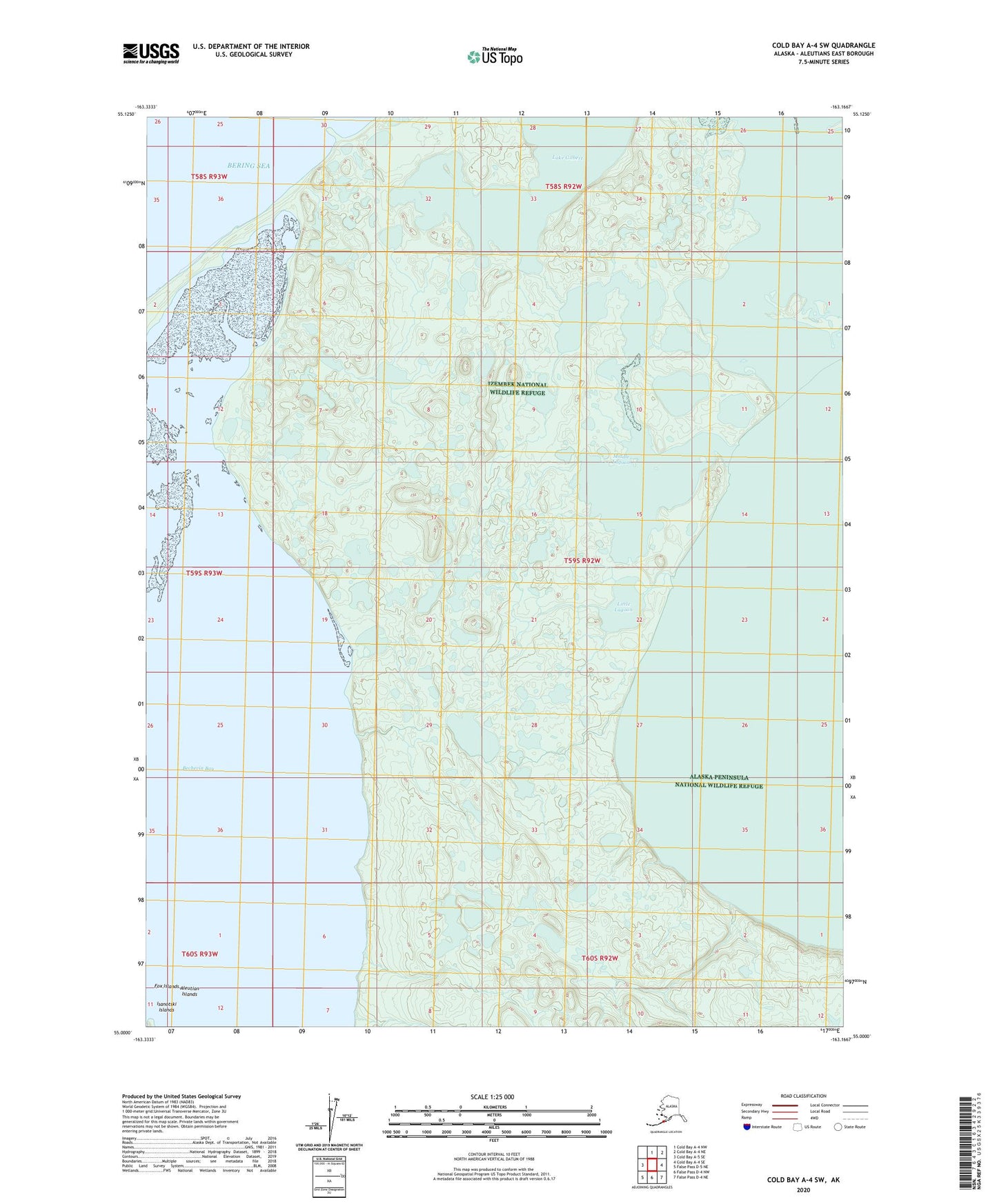 Cold Bay A-4 SW Alaska US Topo Map Image