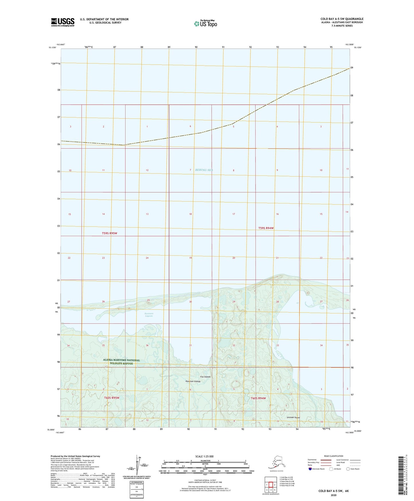 Cold Bay A-5 SW Alaska US Topo Map Image