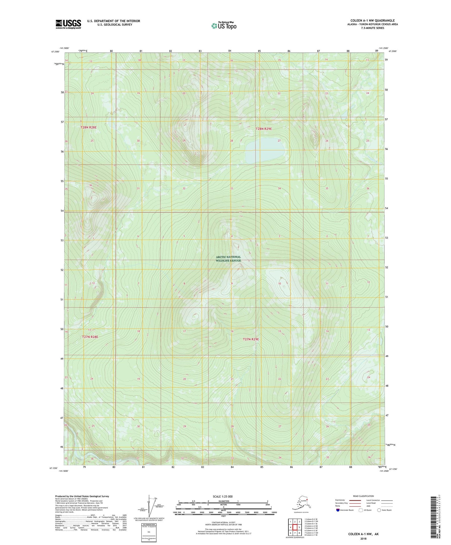 Coleen A-1 NW Alaska US Topo Map Image