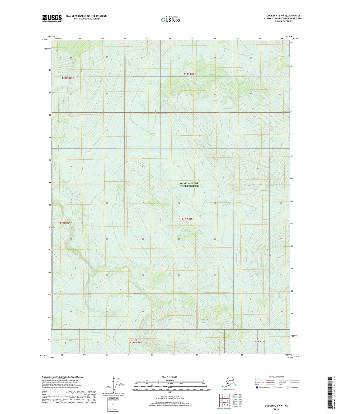 Coleen C-2 NW Alaska US Topo Map Image