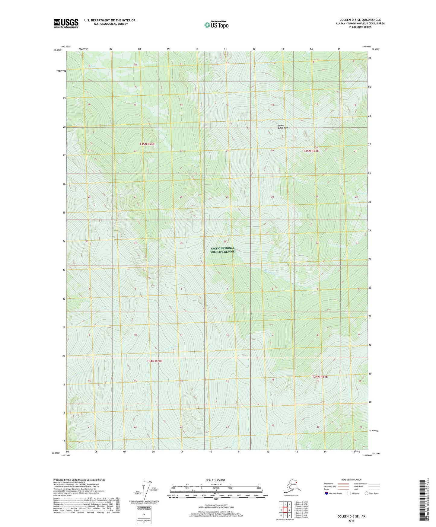 Coleen D-5 SE Alaska US Topo Map Image