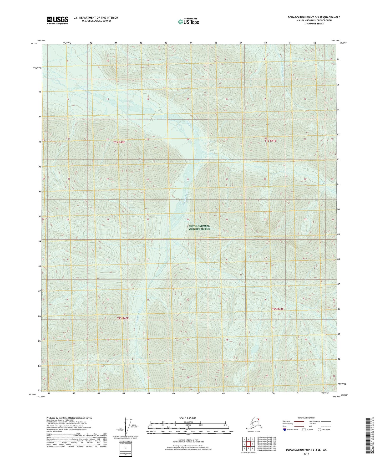 Demarcation Point B-3 SE Alaska US Topo Map Image