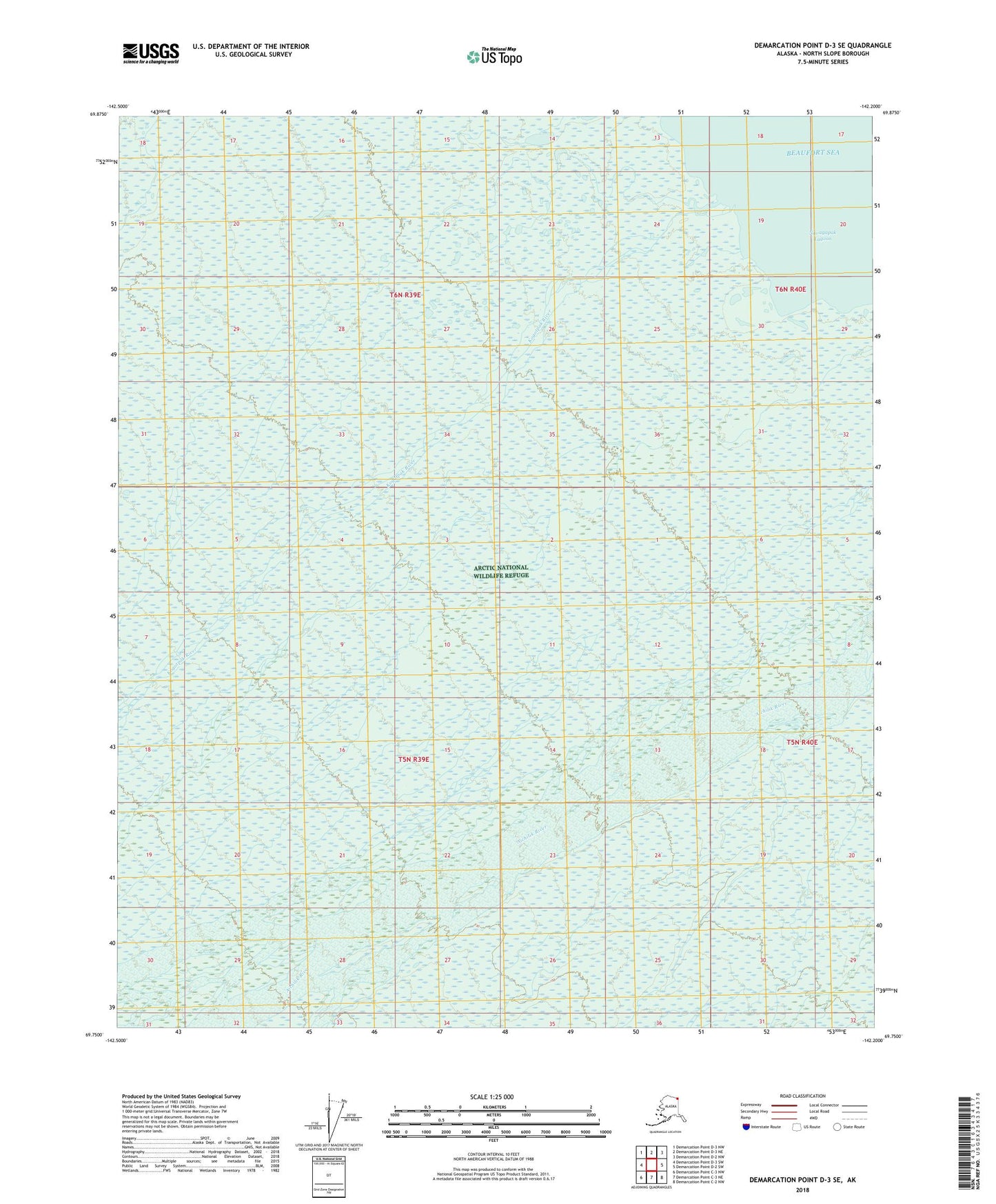 Demarcation Point D-3 SE Alaska US Topo Map Image