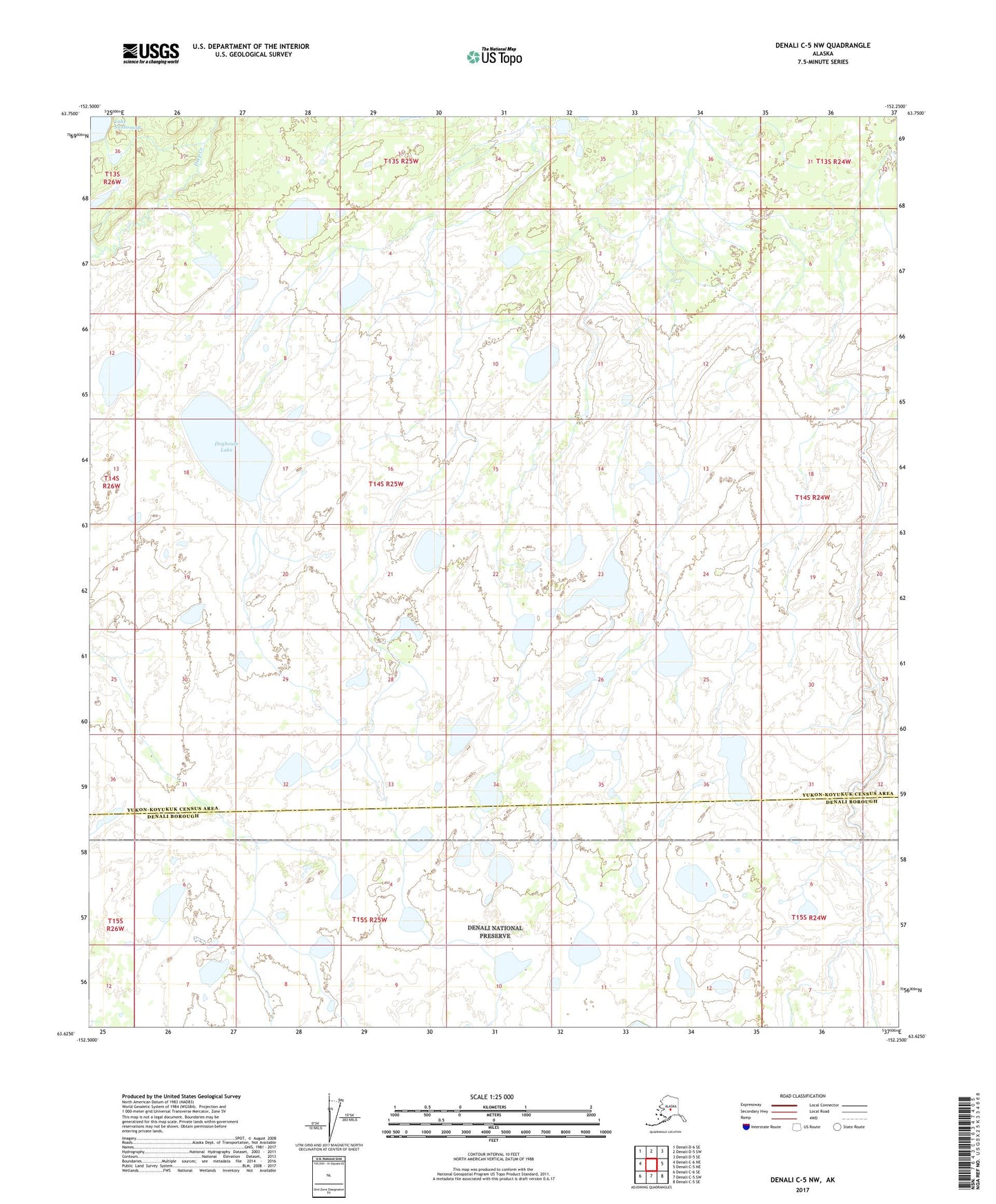 Denali C-5 NW Alaska US Topo Map Image