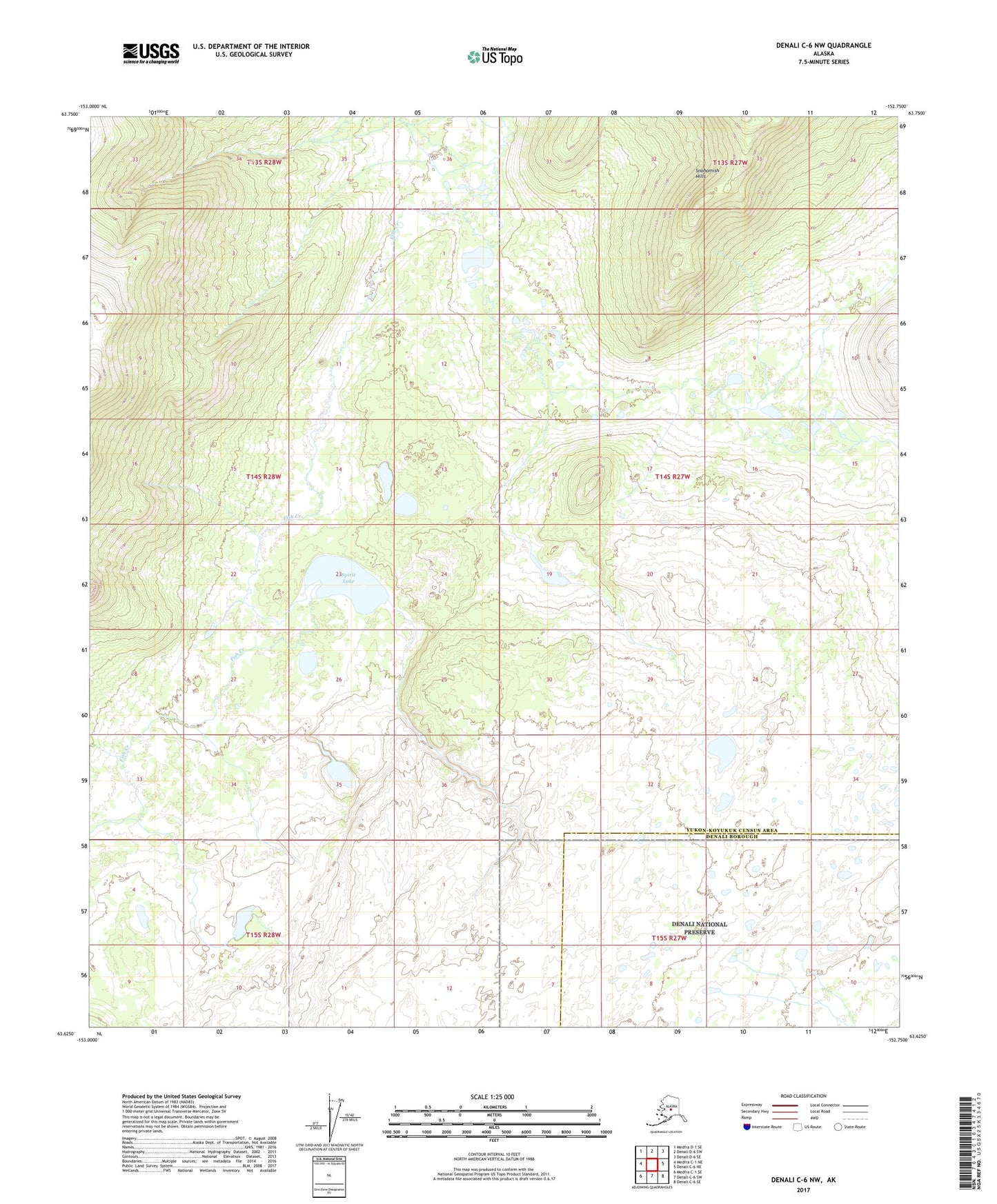 Denali C-6 NW Alaska US Topo Map Image