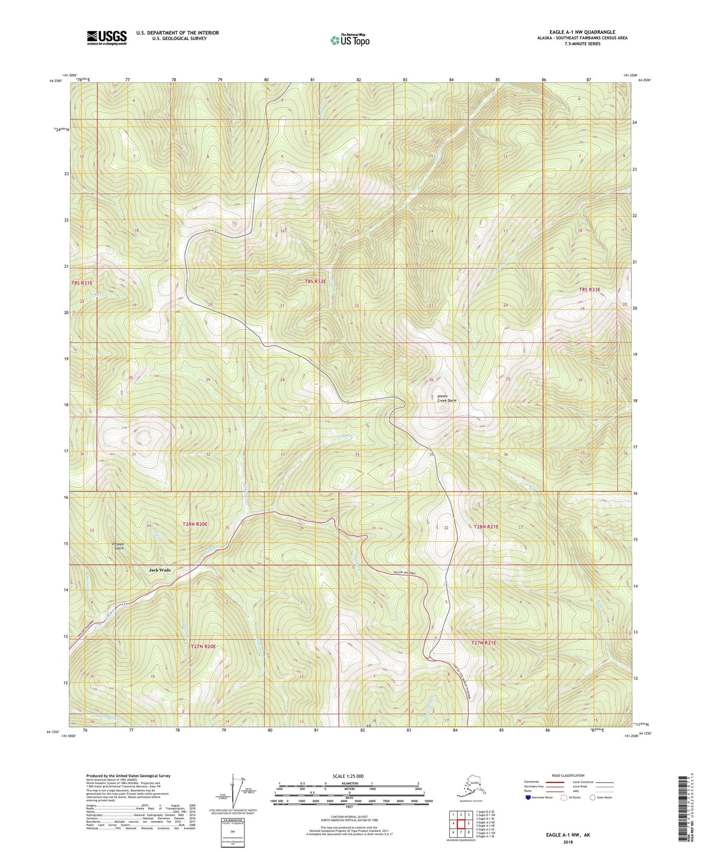 Eagle A-1 NW Alaska US Topo Map Image