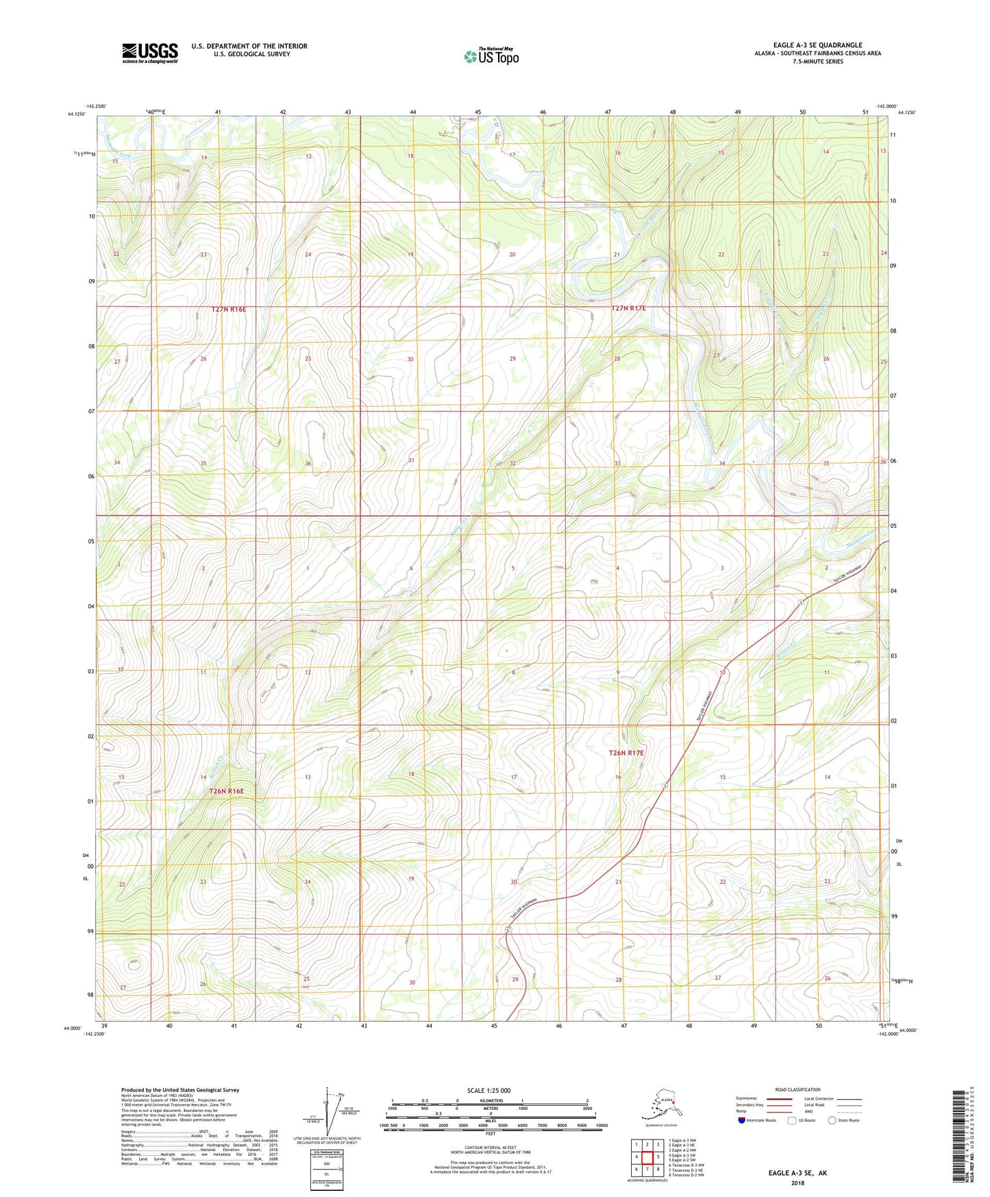 Eagle A-3 SE Alaska US Topo Map Image