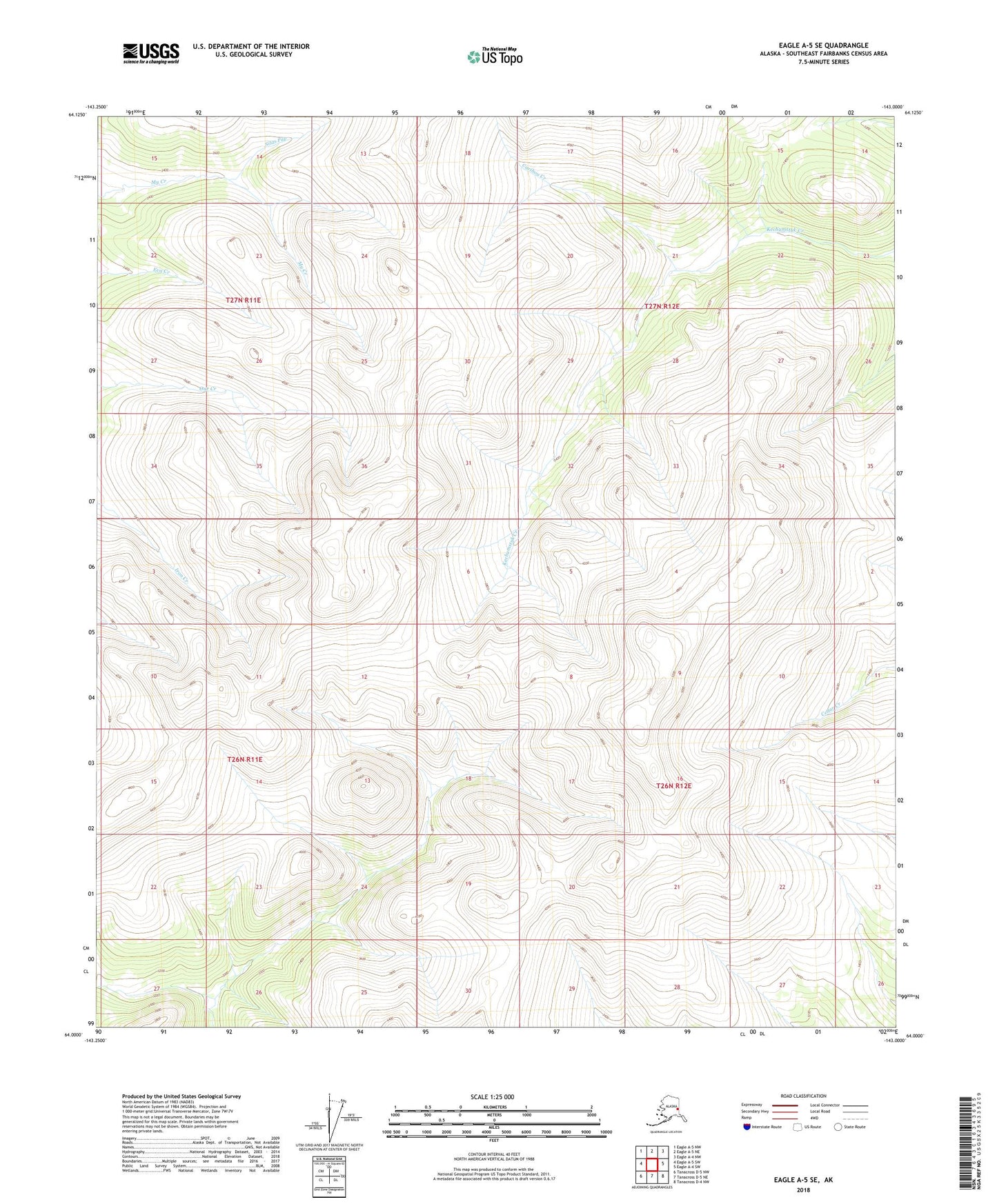 Eagle A-5 SE Alaska US Topo Map Image