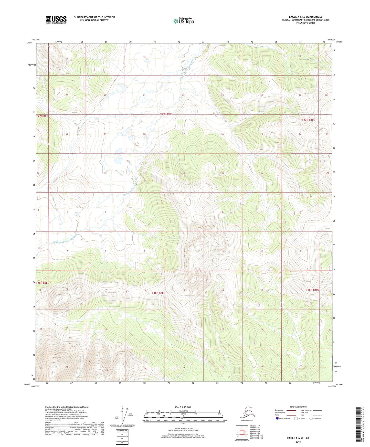 Eagle A-6 SE Alaska US Topo Map Image