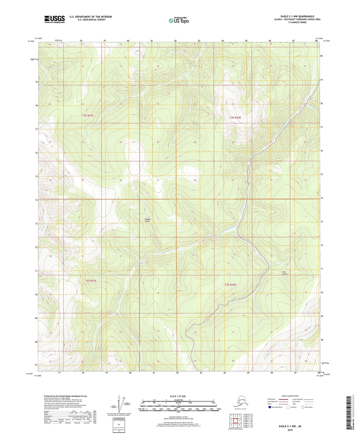 Eagle C-1 NW Alaska US Topo Map Image
