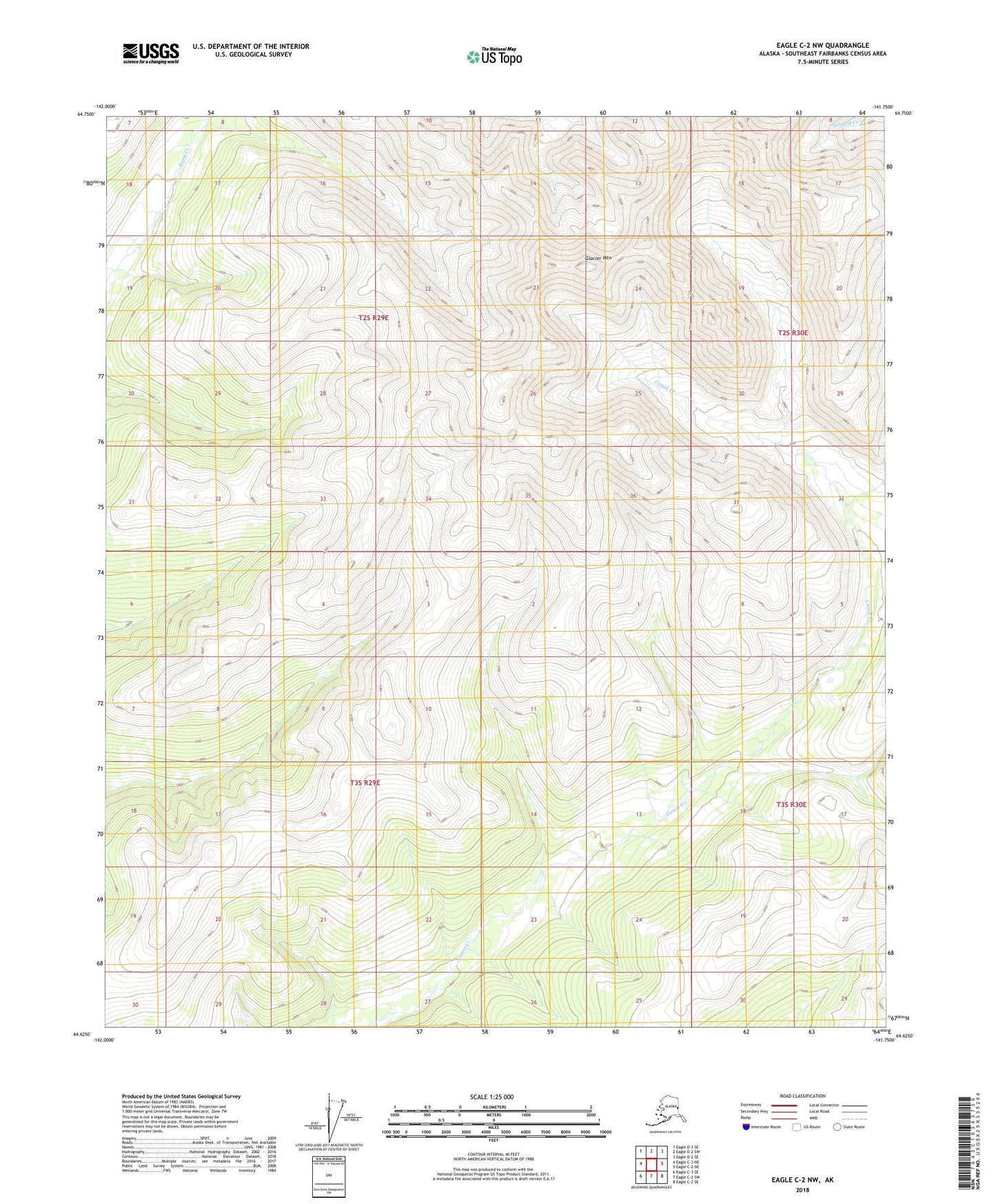 Eagle C-2 NW Alaska US Topo Map Image