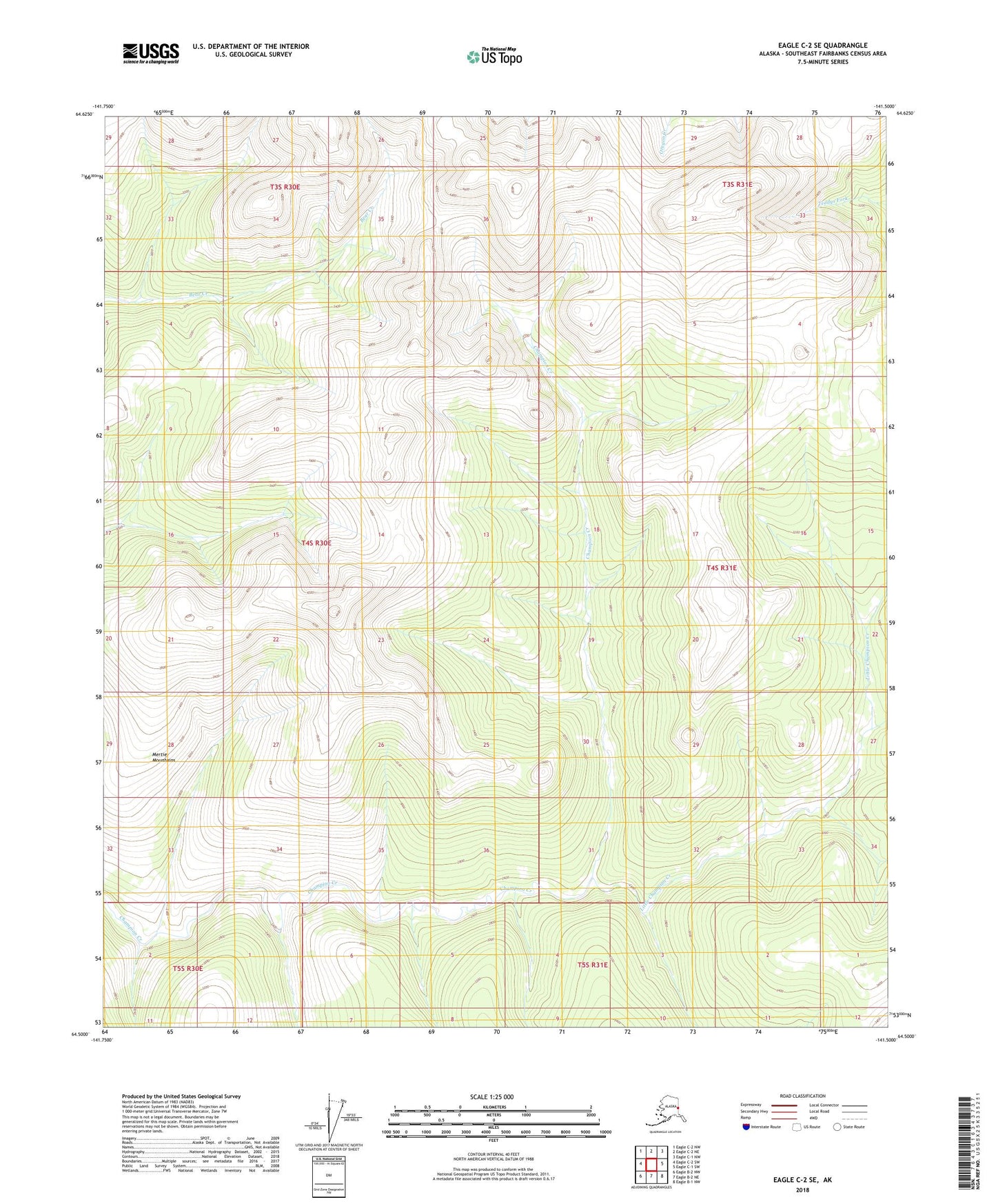 Eagle C-2 SE Alaska US Topo Map Image
