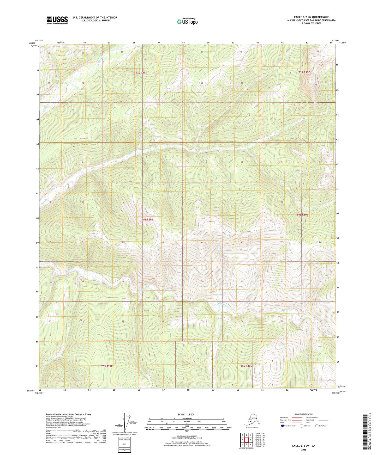 Eagle C-2 SW Alaska US Topo Map Image